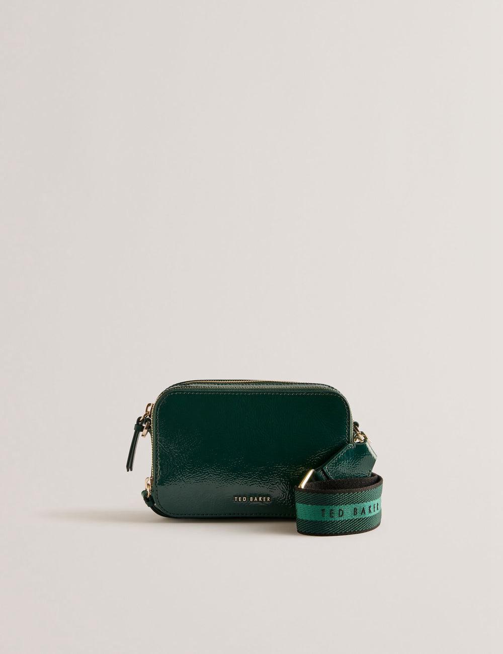 Bolso Para Cámara Ted Baker STUNWA - Patent Leather Webbing Camera Mujer Verde | ZLJM-01965