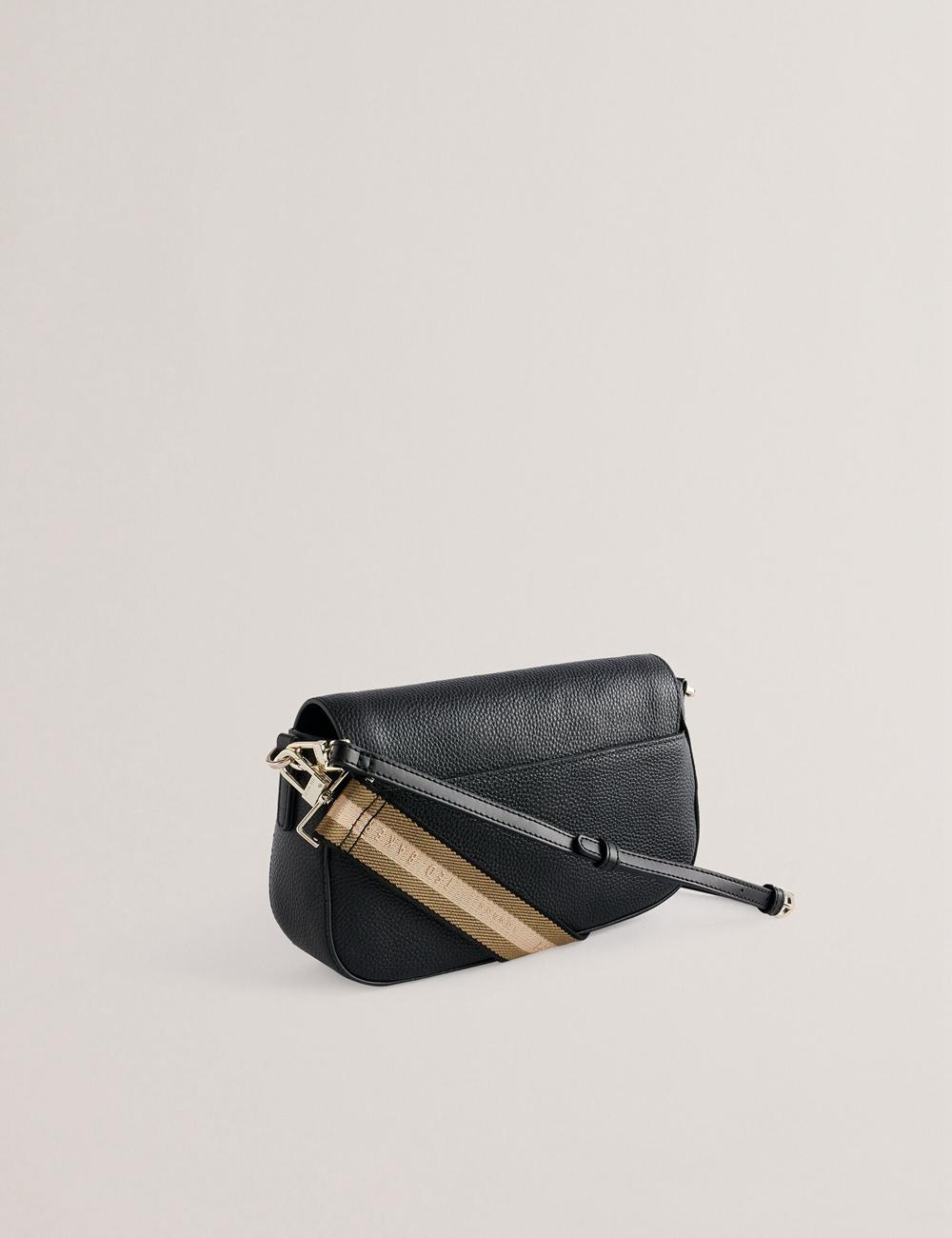 Bolso Satchel Ted Baker DARILIE - Leather Webbing East West Satchel Mujer Negras | FOHX-27361