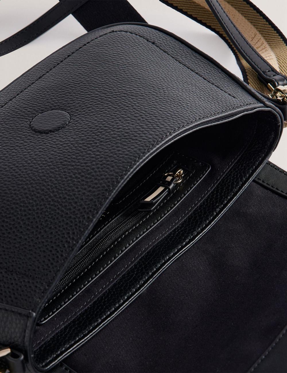 Bolso Satchel Ted Baker DARILIE - Leather Webbing East West Satchel Mujer Negras | FOHX-27361