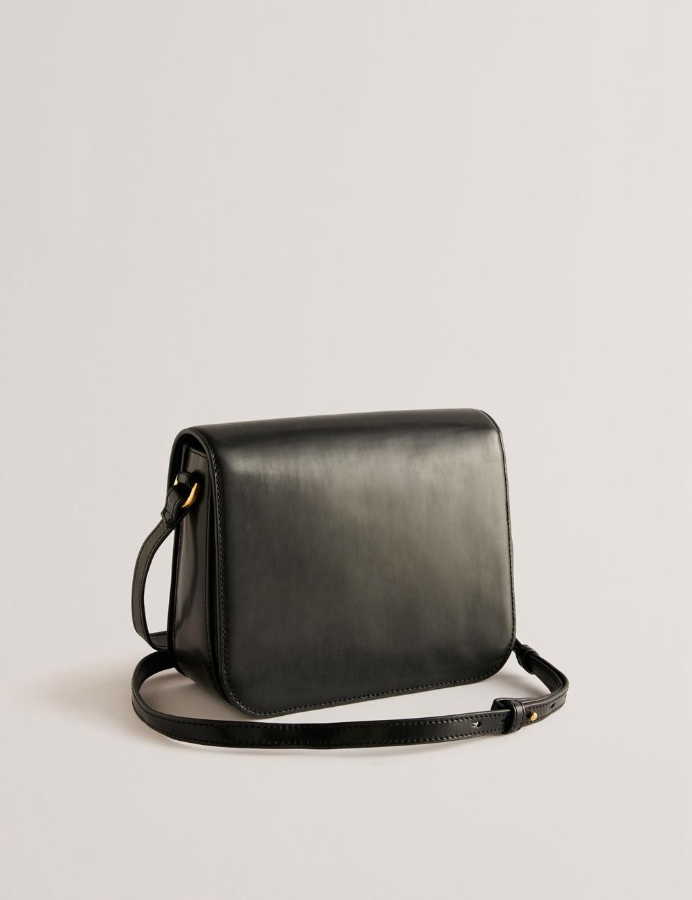 Bolso Satchel Ted Baker KKAYLI - Polished Leather Crossbody Satchel Mujer Negras | CWVK-35267