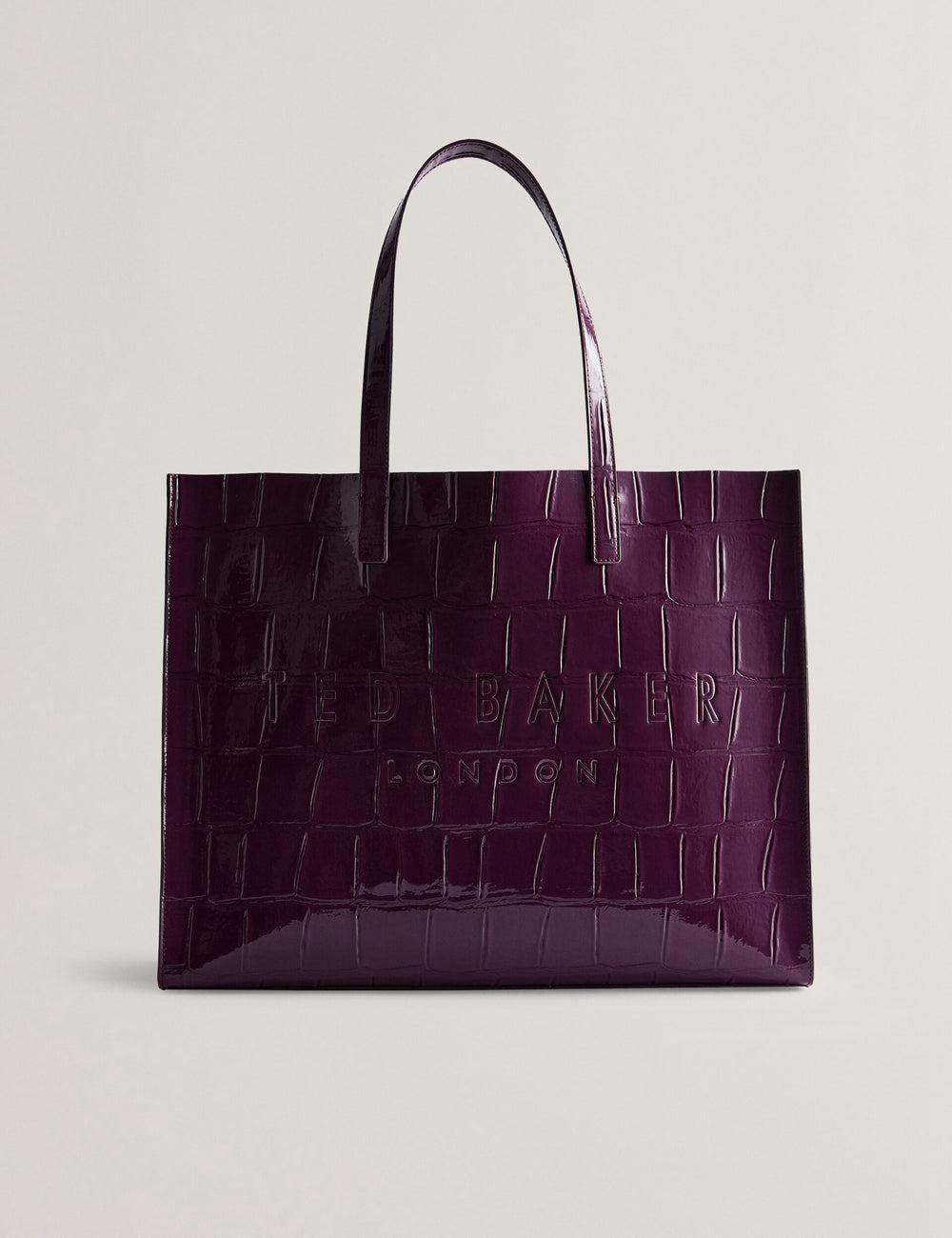 Bolso Tote Ted Baker ALLICON - Wide Croc Effect Icon Mujer Burdeos | NREW-97365