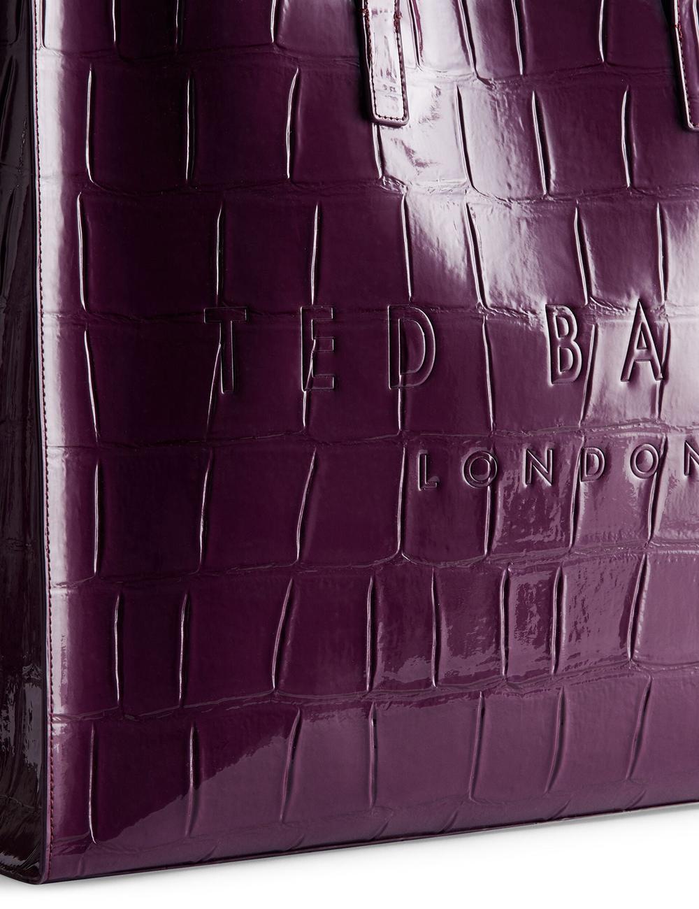Bolso Tote Ted Baker ALLICON - Wide Croc Effect Icon Mujer Burdeos | NREW-97365
