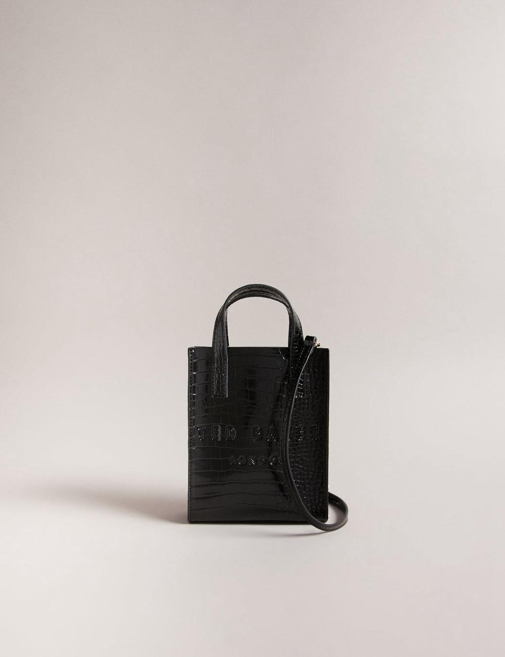 Bolso Tote Ted Baker GATOCON - Mini Croc Effect Icon Mujer Negras | GMQT-17209