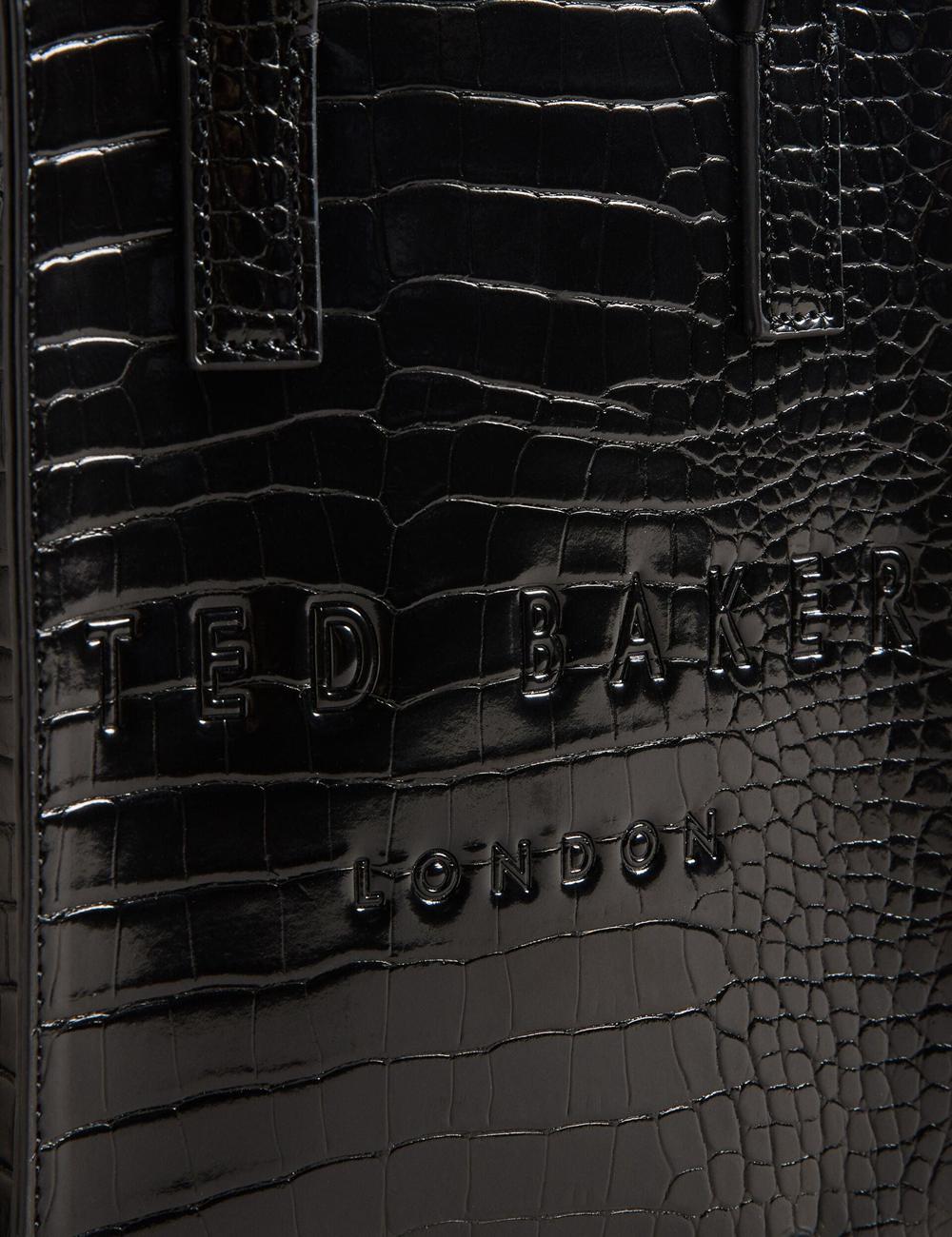 Bolso Tote Ted Baker GATOCON - Mini Croc Effect Icon Mujer Negras | GMQT-17209