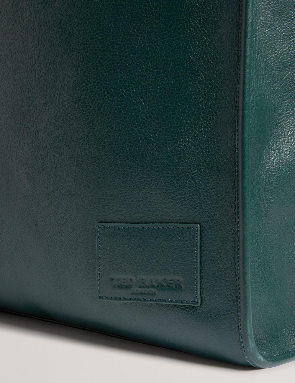 Bolso Tote Ted Baker GRIFFIS - Tall Grained Leather Hombre Verde | LGCB-74186