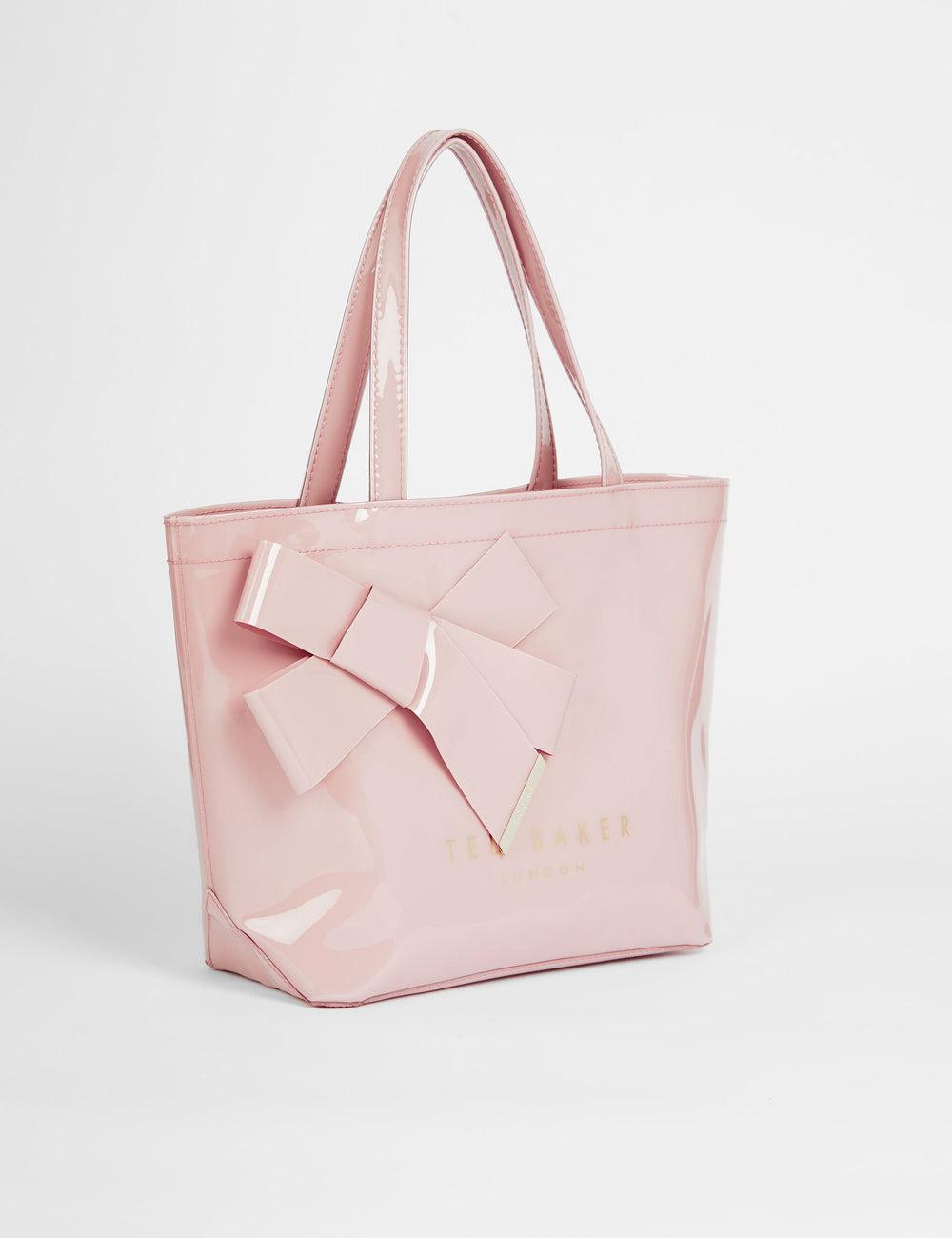 Bolso Tote Ted Baker NIKICON - Small Knot Bow Vinyl Icon Mujer Rosas | QBXM-15942
