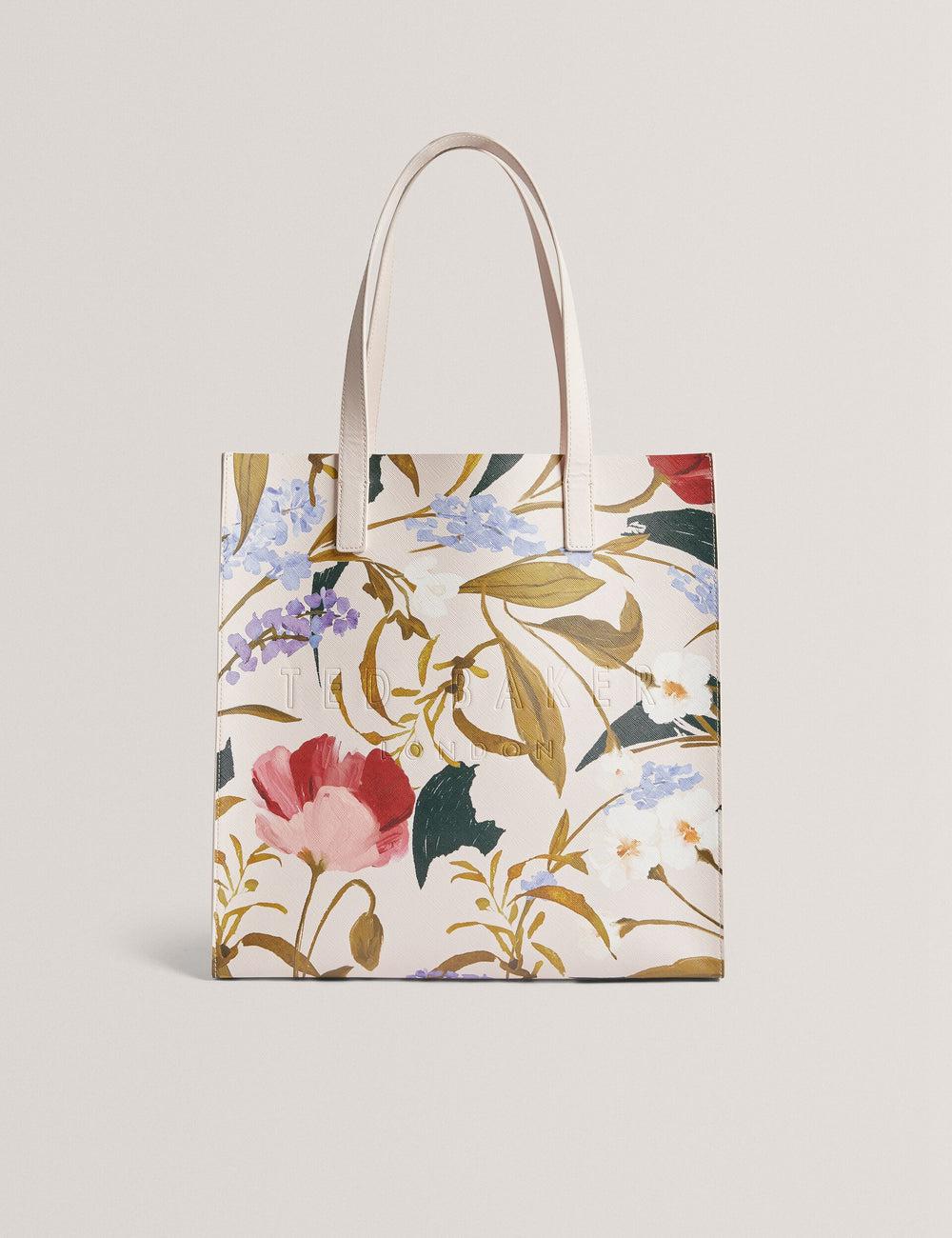 Bolso Tote Ted Baker PALAMAA - Floral Print PU Leather Large Mujer Rosas | KTSY-86432