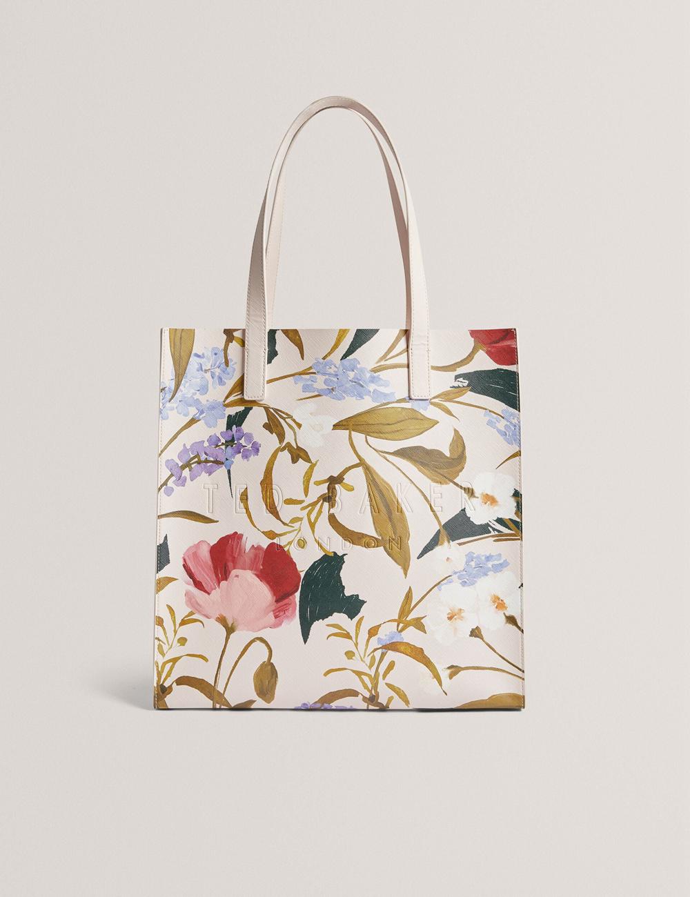 Bolso Tote Ted Baker PALAMAA - Floral Print PU Leather Large Mujer Rosas | KTSY-86432