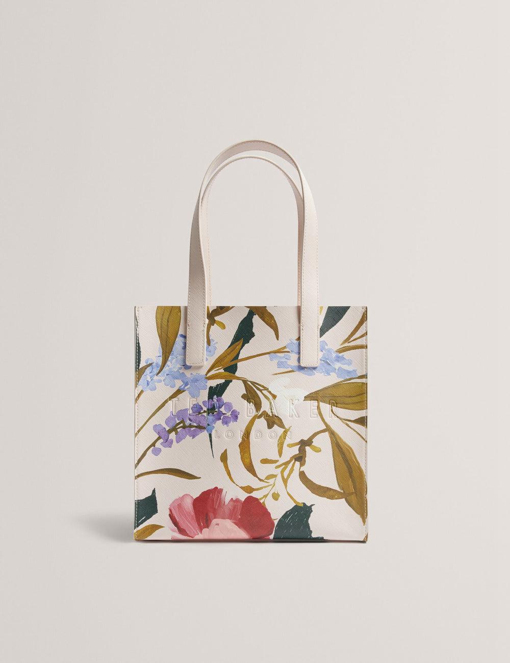 Bolso Tote Ted Baker PHYLISA - Floral Print PU Leather Small Mujer Rosas | ZSDJ-98316