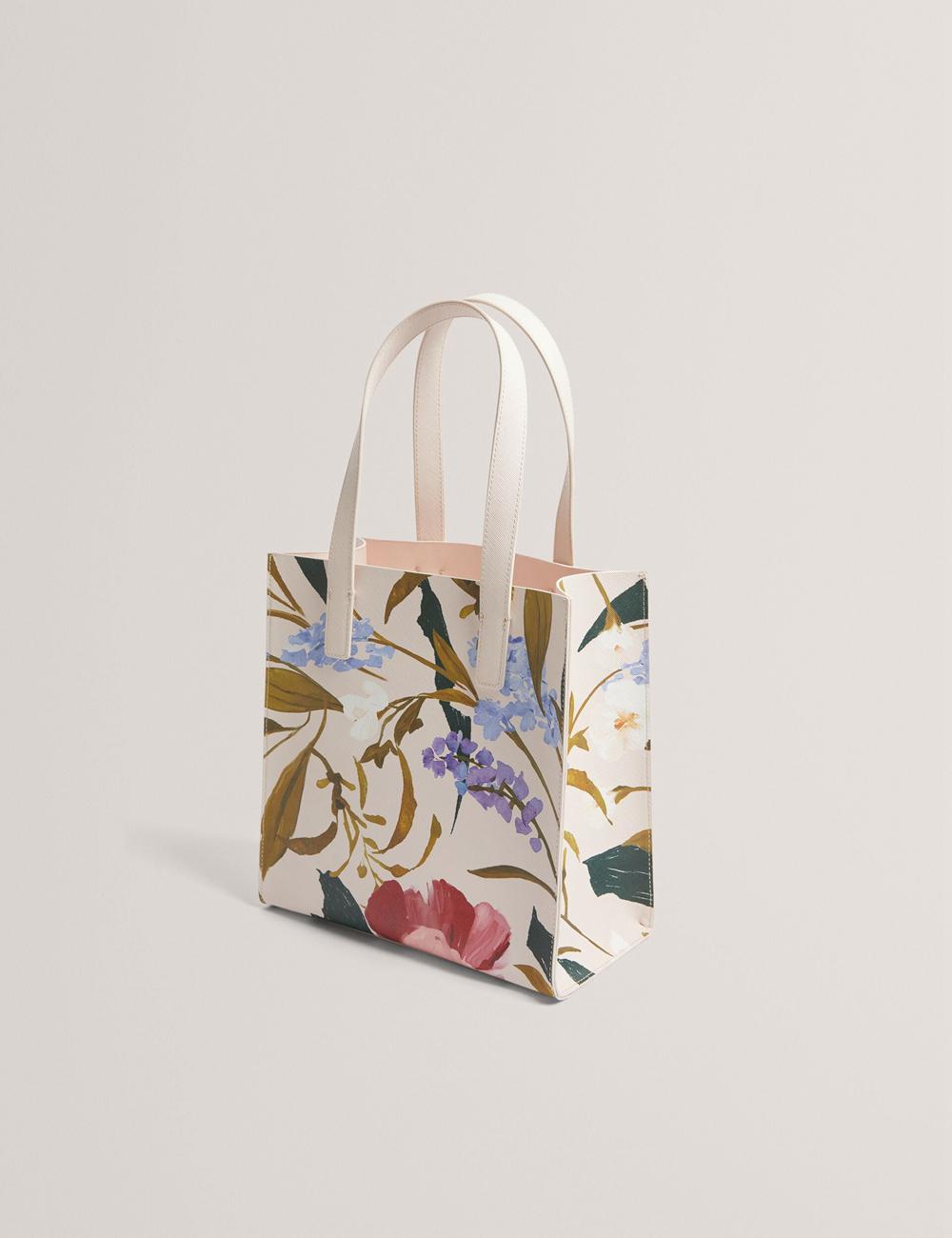 Bolso Tote Ted Baker PHYLISA - Floral Print PU Leather Small Mujer Rosas | ZSDJ-98316