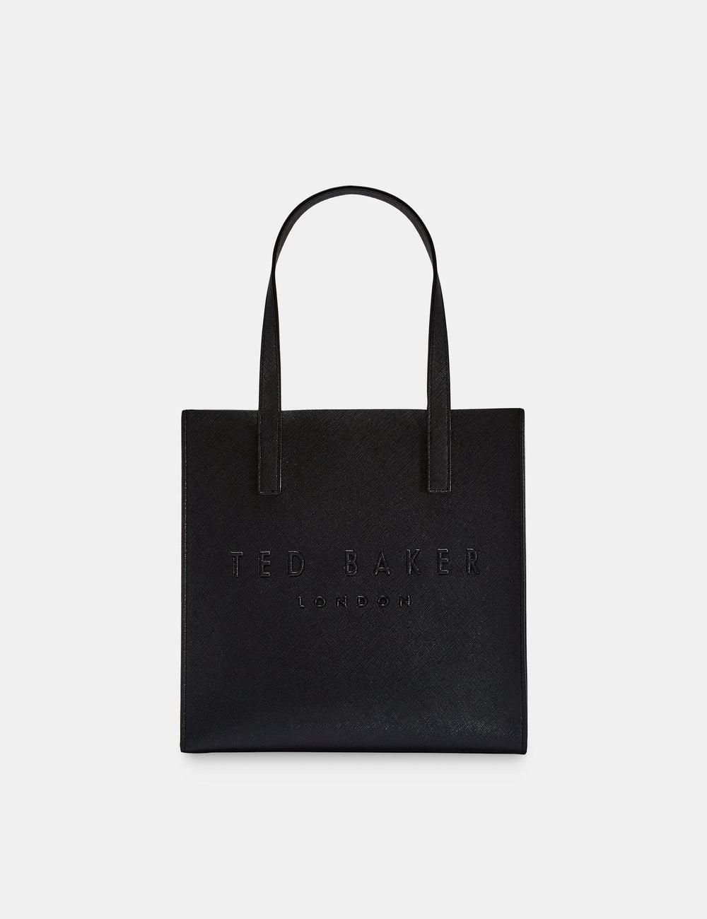 Bolso Tote Ted Baker SEACON - Textured Faux Leather Small Icon Mujer Negras | MIYZ-84903