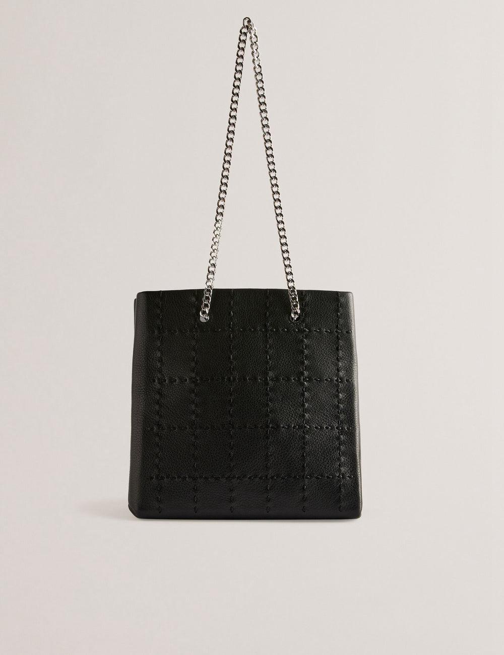 Bolso Tote Ted Baker STALIA - Stitch Detail Leather Small Mujer Negras | WECD-24189