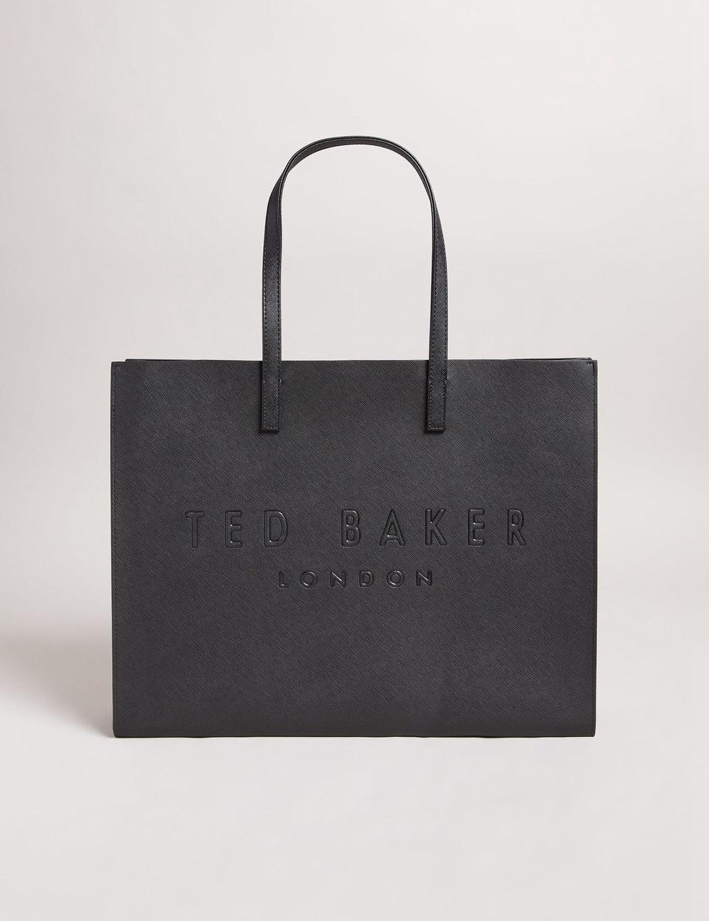 Bolso Tote Ted Baker SUKICON - Textured Faux Leather Icon Mujer Negras | RBJP-59068