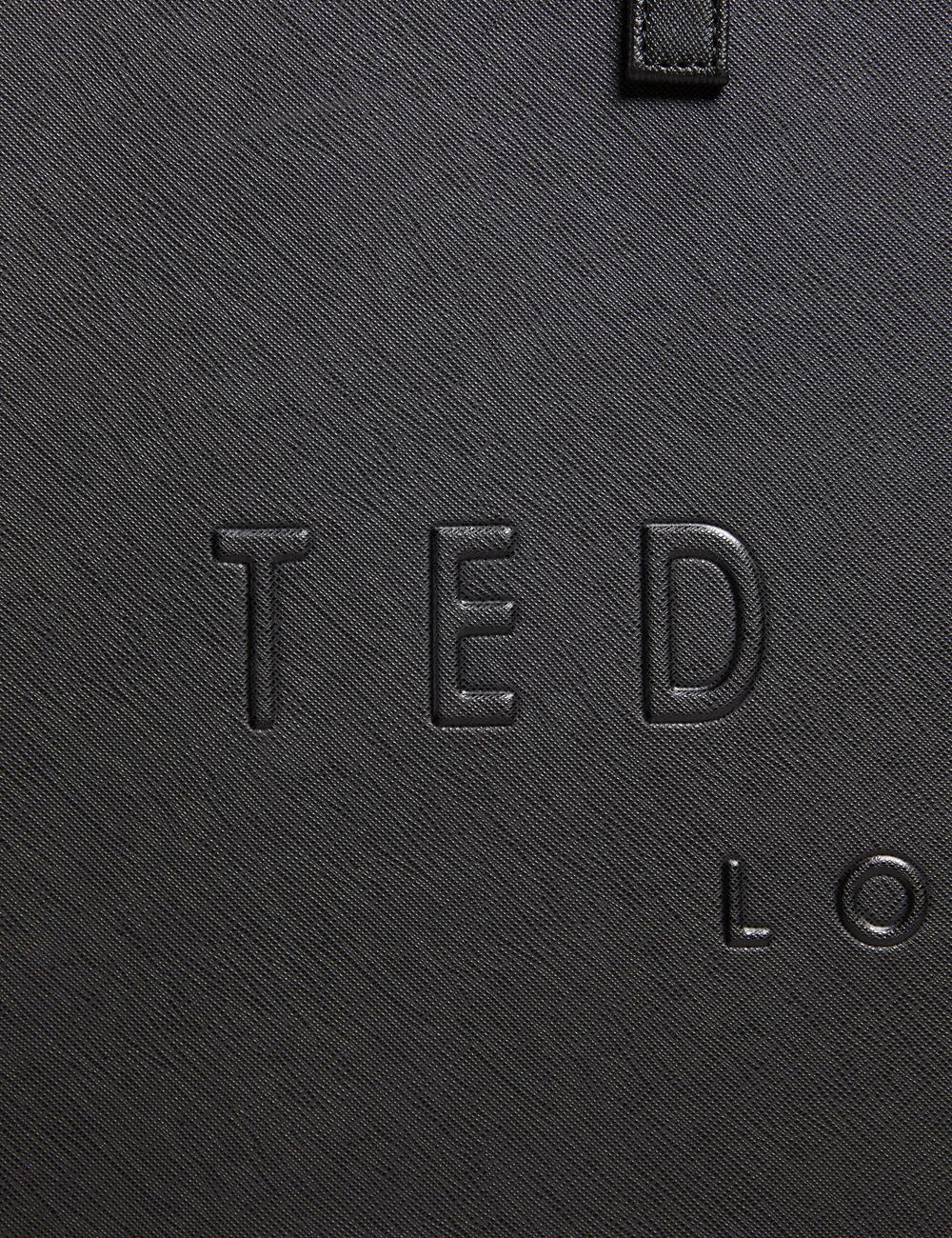 Bolso Tote Ted Baker SUKICON - Textured Faux Leather Icon Mujer Negras | RBJP-59068