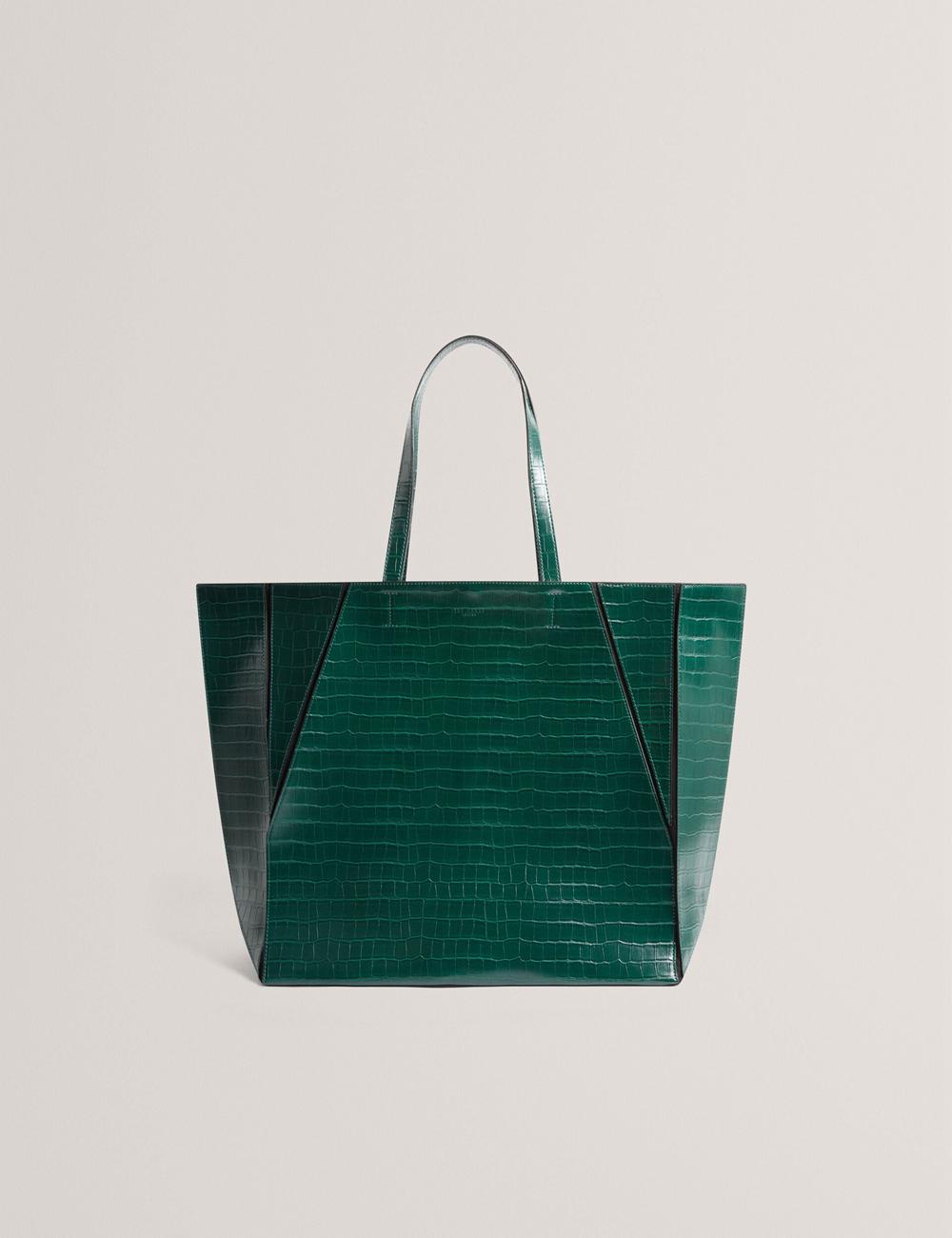 Bolsos Shopper Ted Baker SOPHYNA - Croc Effect Folding Shopper Mujer Verde | IJBW-96350