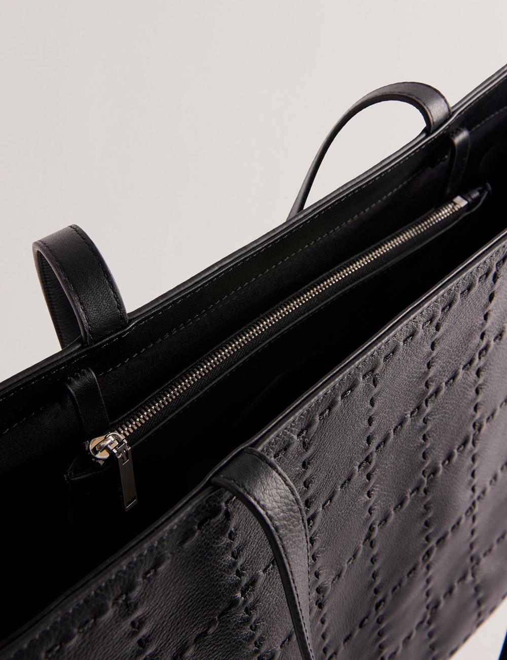 Bolsos Shopper Ted Baker STALIE - Stitch Detail Leather Large Shopper Mujer Negras | CIYJ-15724