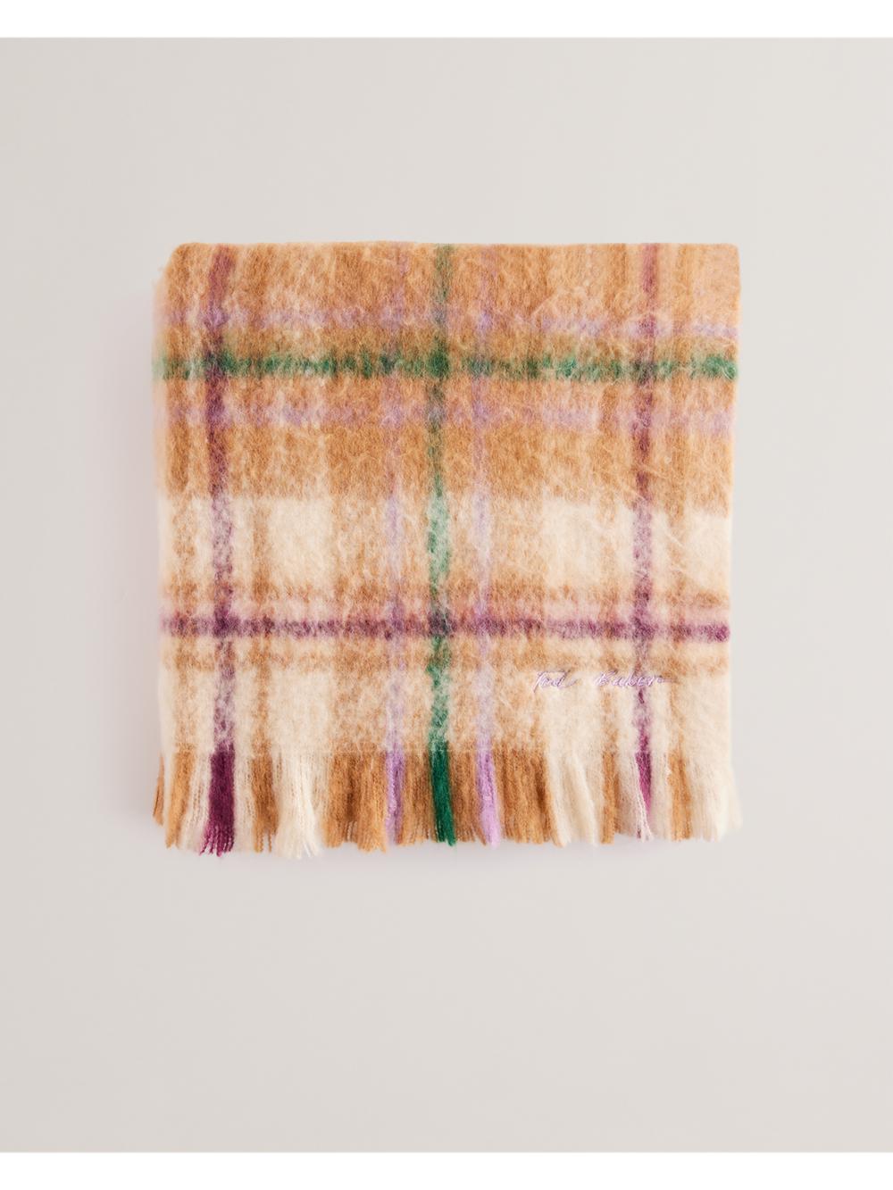 Bufandas Ted Baker CHELLIS - Checked Fringed Edge Woven Mujer Multicol | ZJNW-69342