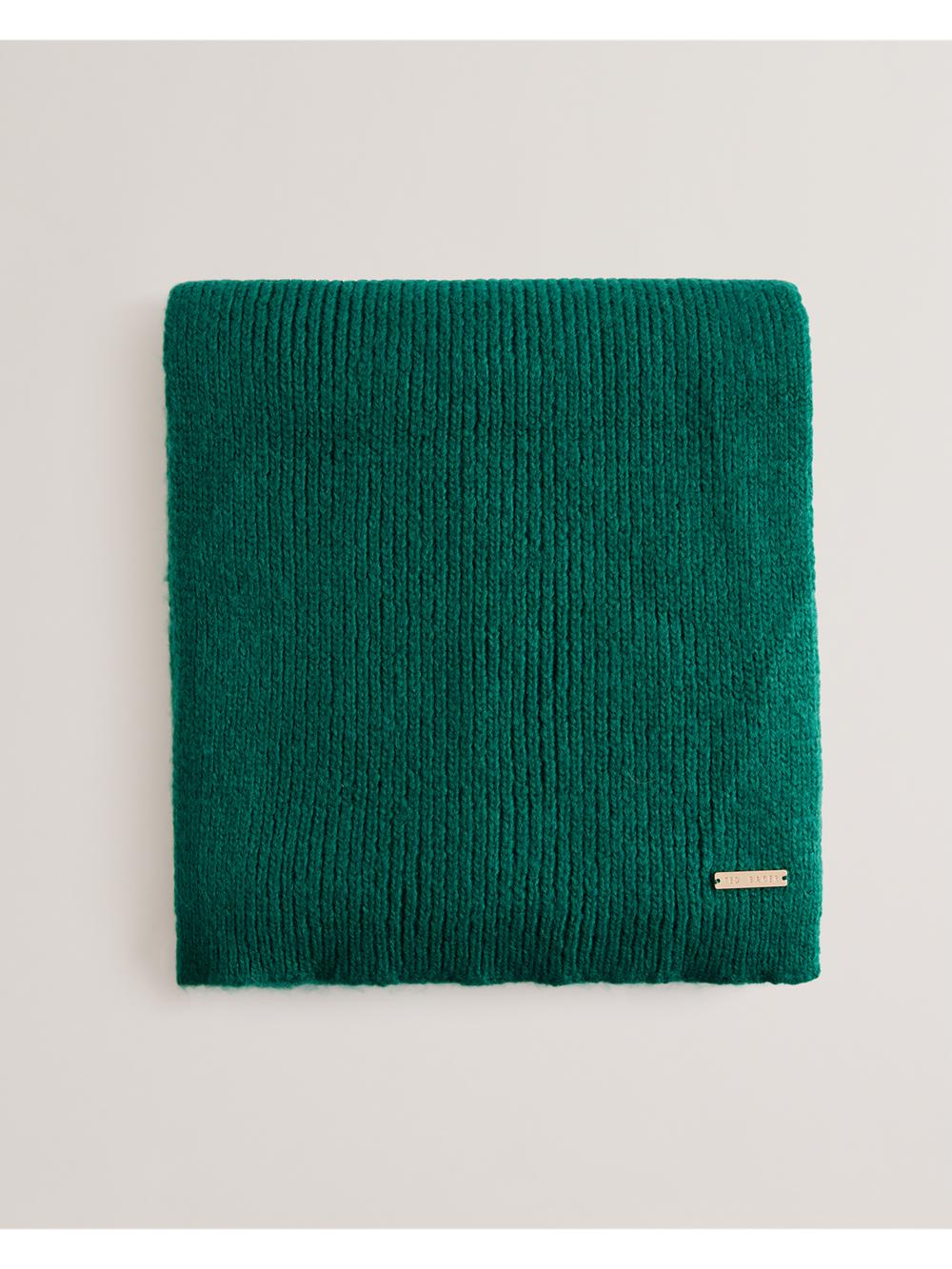 Bufandas Ted Baker LIDIIES - Ribbed Wool Blend Knitted Mujer Verde | ZRCI-42985
