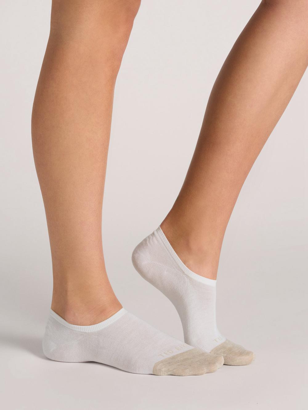 Calcetines Ted Baker 3 Pack Contrast Toe Liner Trainer Mujer Blancas | WFKJ-20183