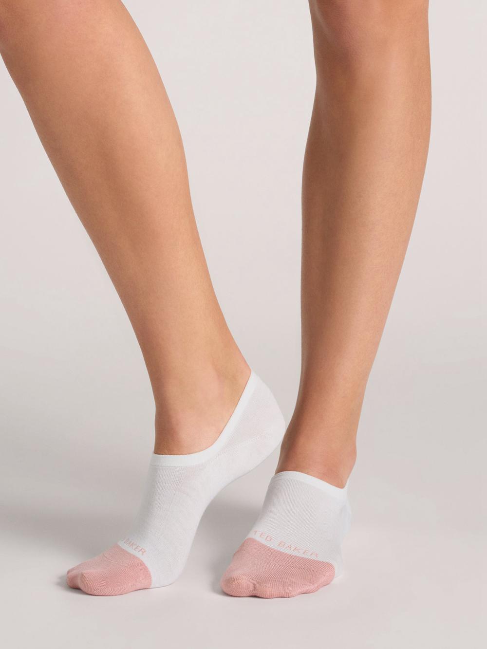 Calcetines Ted Baker 3 Pack Contrast Toe Liner Trainer Mujer Blancas | WFKJ-20183