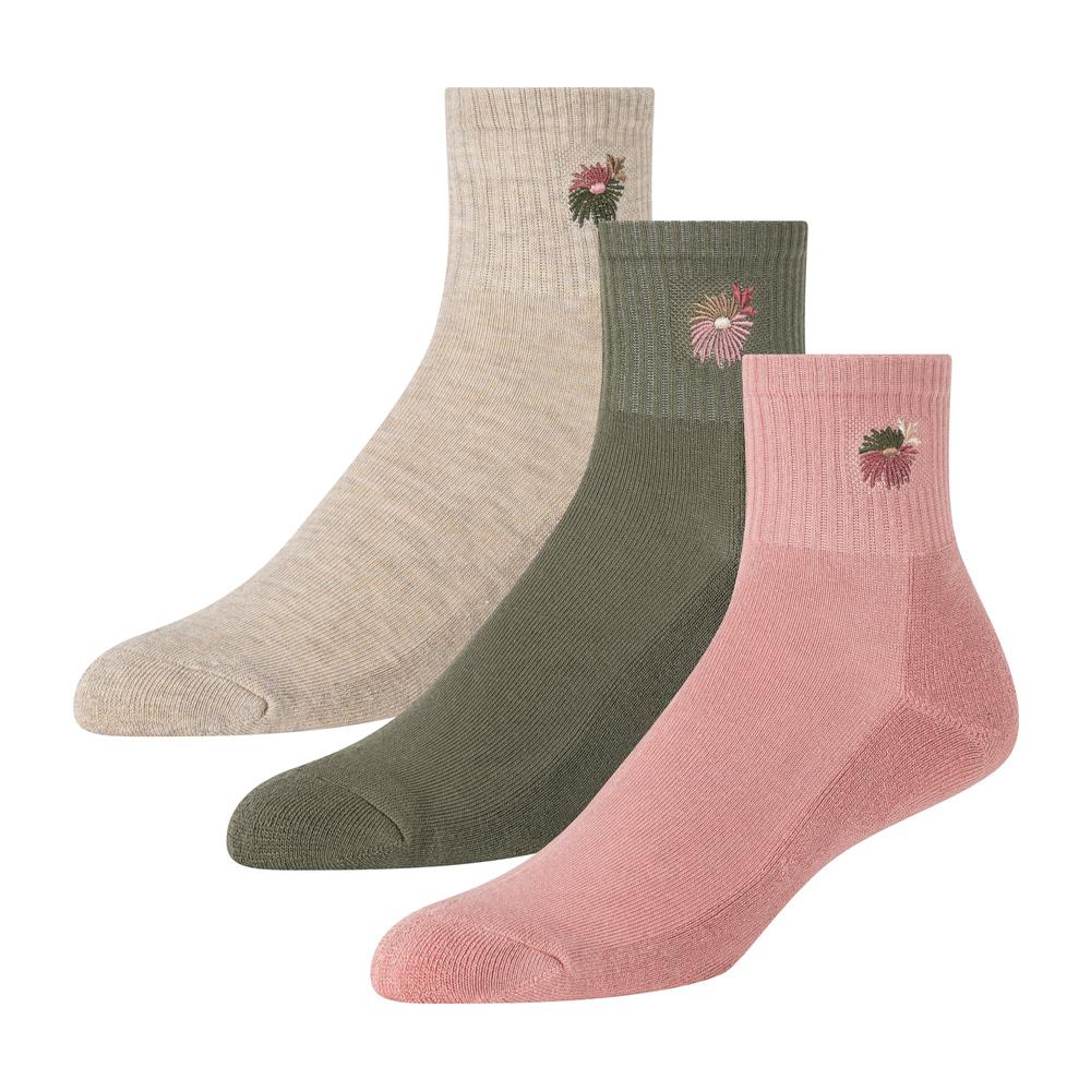 Calcetines Ted Baker 3 Pack Cushioned Sole High Ankle Crew Mujer Rosas | LBKD-65817