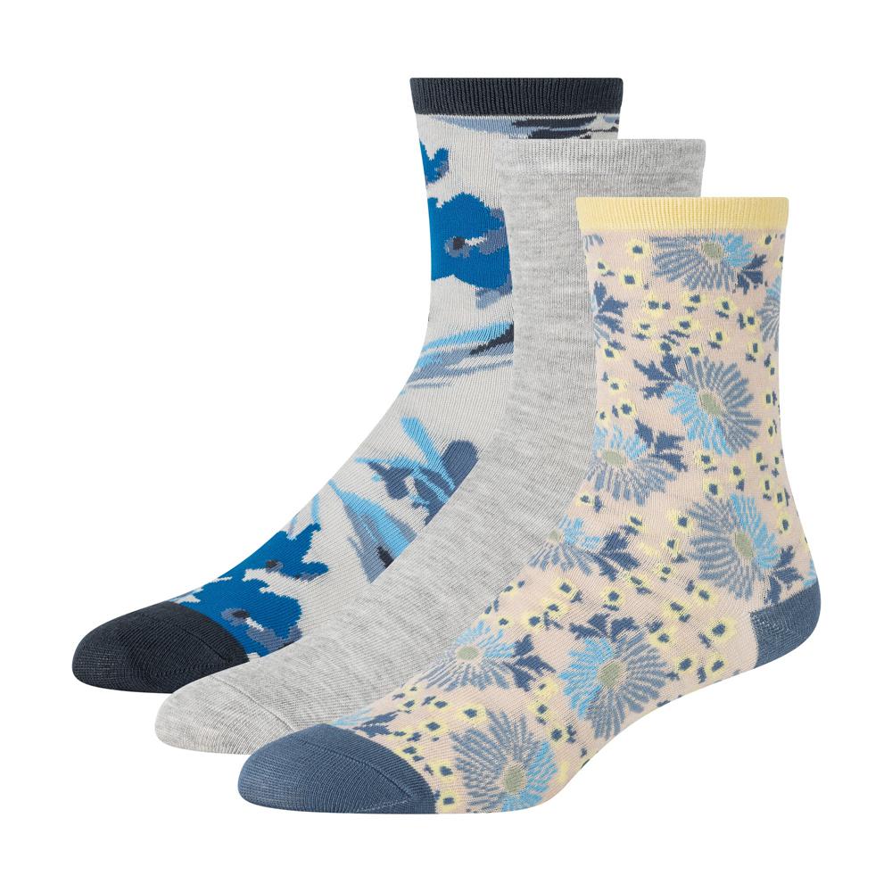 Calcetines Ted Baker 3 Pack Mixed Floral Rayon Crew Mujer Azules | DIEQ-83652