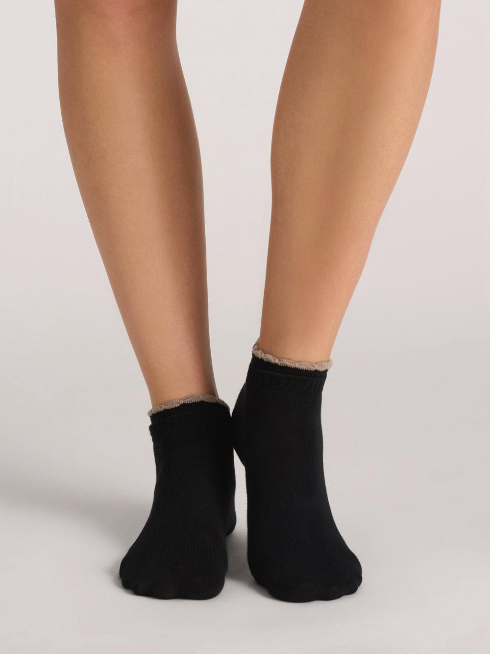 Calcetines Ted Baker 3 Pack Scalloped Low Cut Ankle Mujer Negras | FPTX-41809