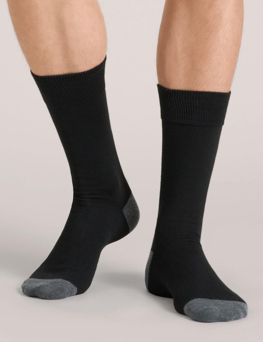 Calcetines Ted Baker 6 Pack Contrast Heel Toe Crew Hombre Negras | BDIG-30748