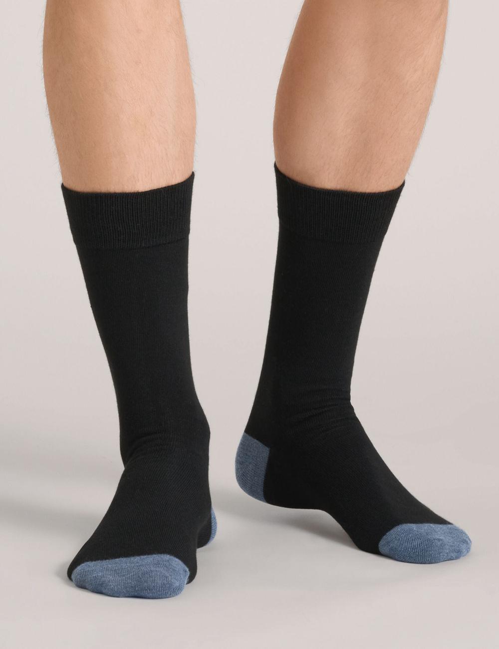 Calcetines Ted Baker 6 Pack Contrast Heel Toe Crew Hombre Negras | BDIG-30748