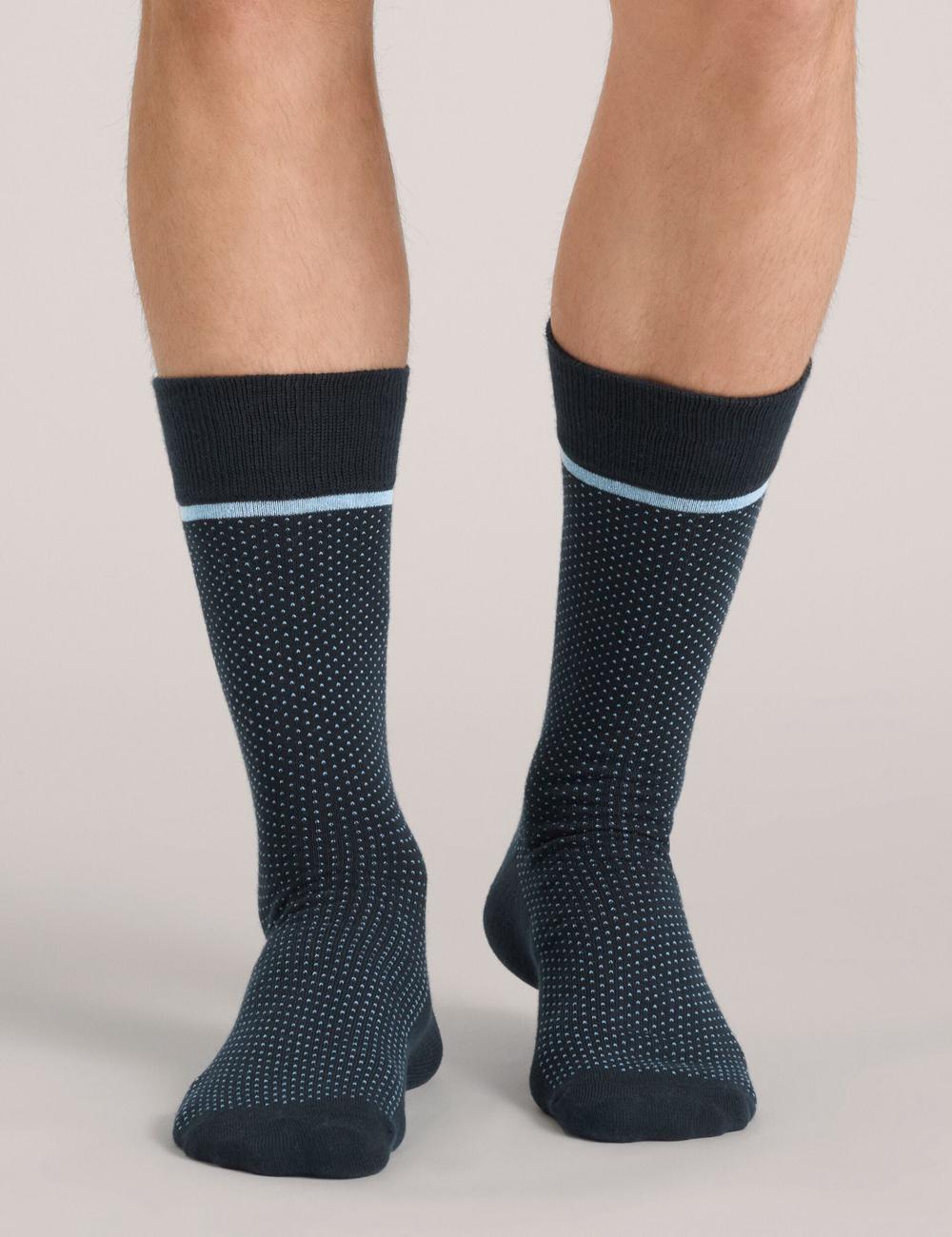 Calcetines Ted Baker 6 Pack Cotton Rich Mixed Crew Hombre Azules | UFSJ-69807