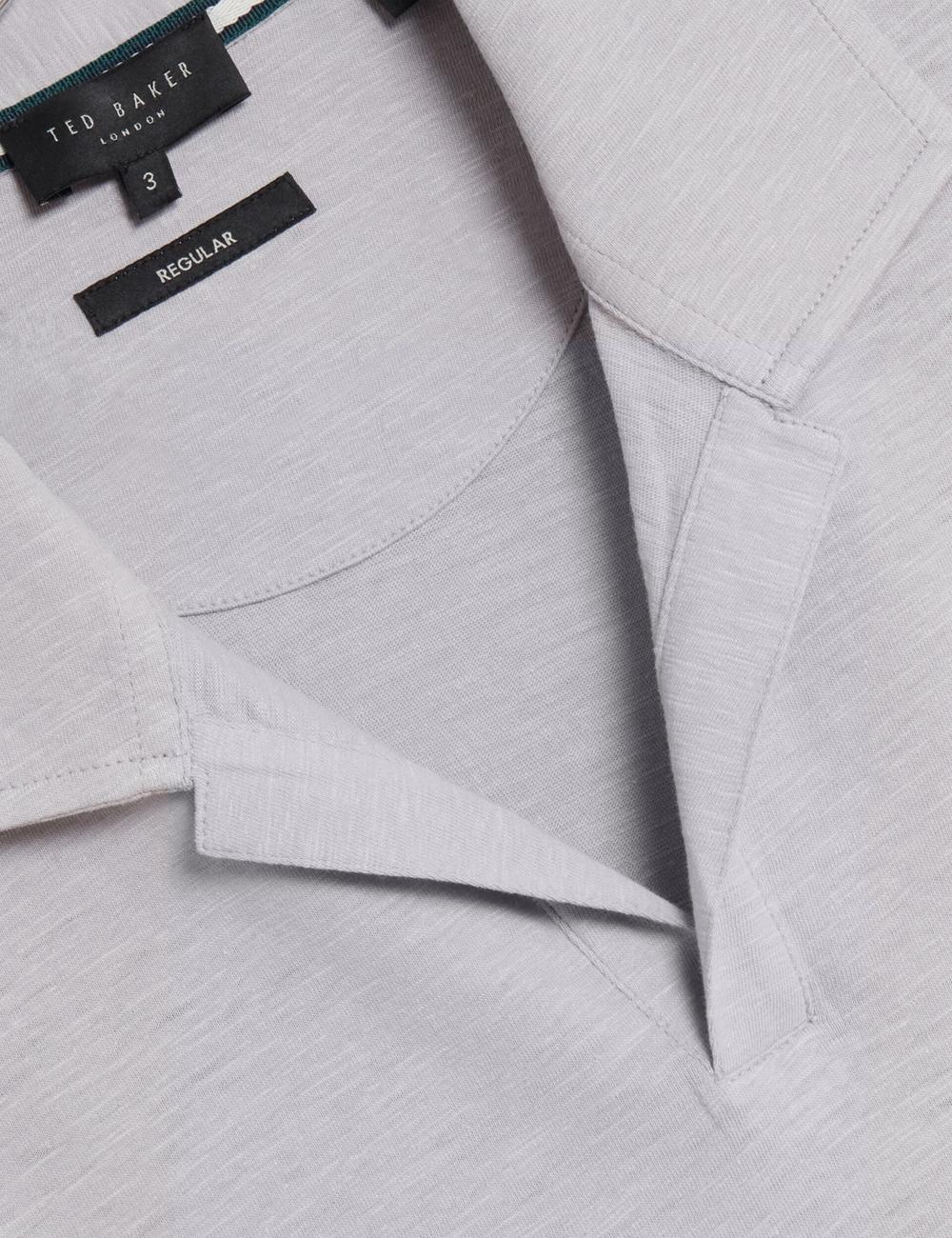 Camisa Polo Ted Baker ANITO - Cotton Linen Open Neck Hombre Moradas | GNCP-73568