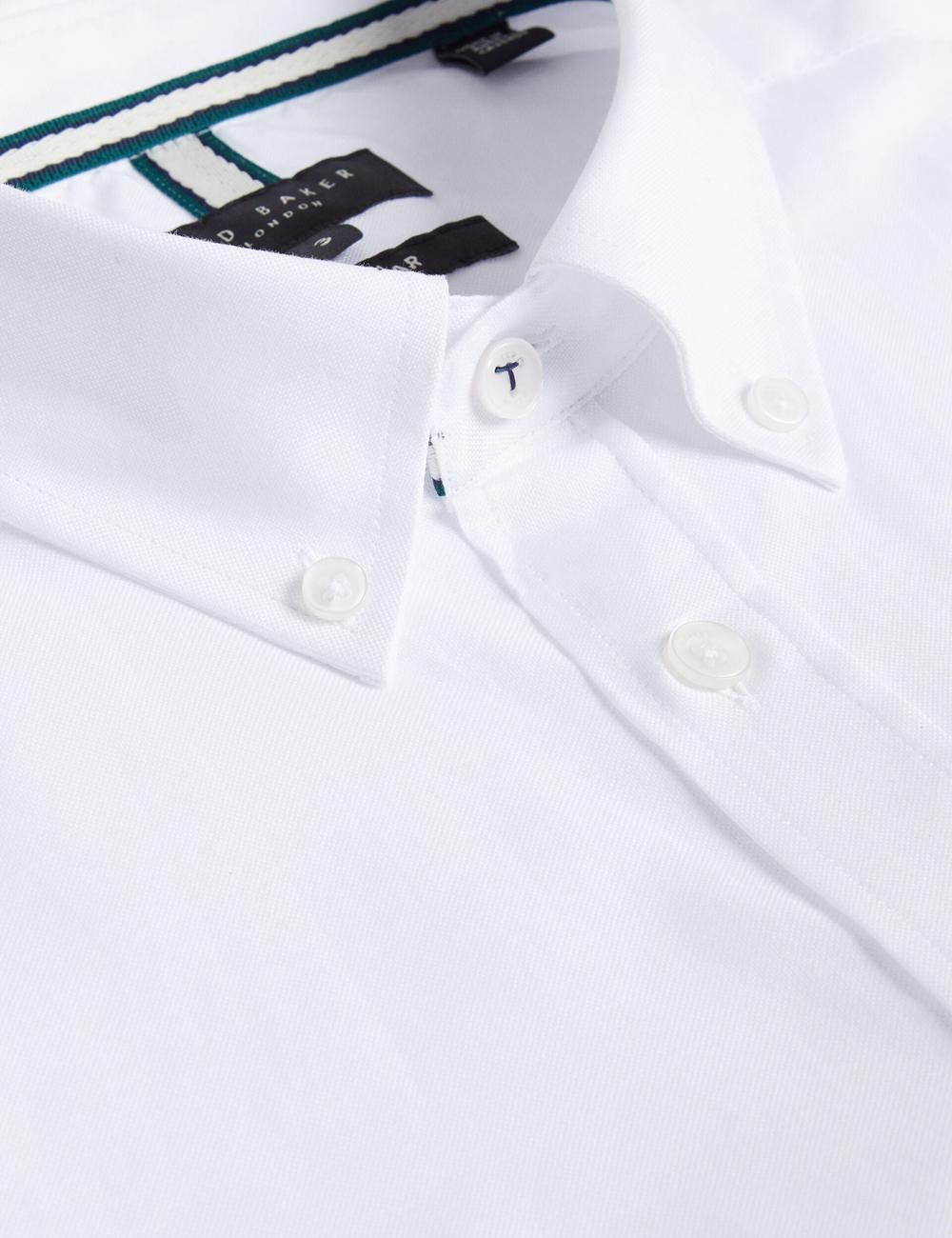 Camisas Ted Baker ALDGTE - Short Sleeve Cotton Oxford Hombre Blancas | ZMSR-04976