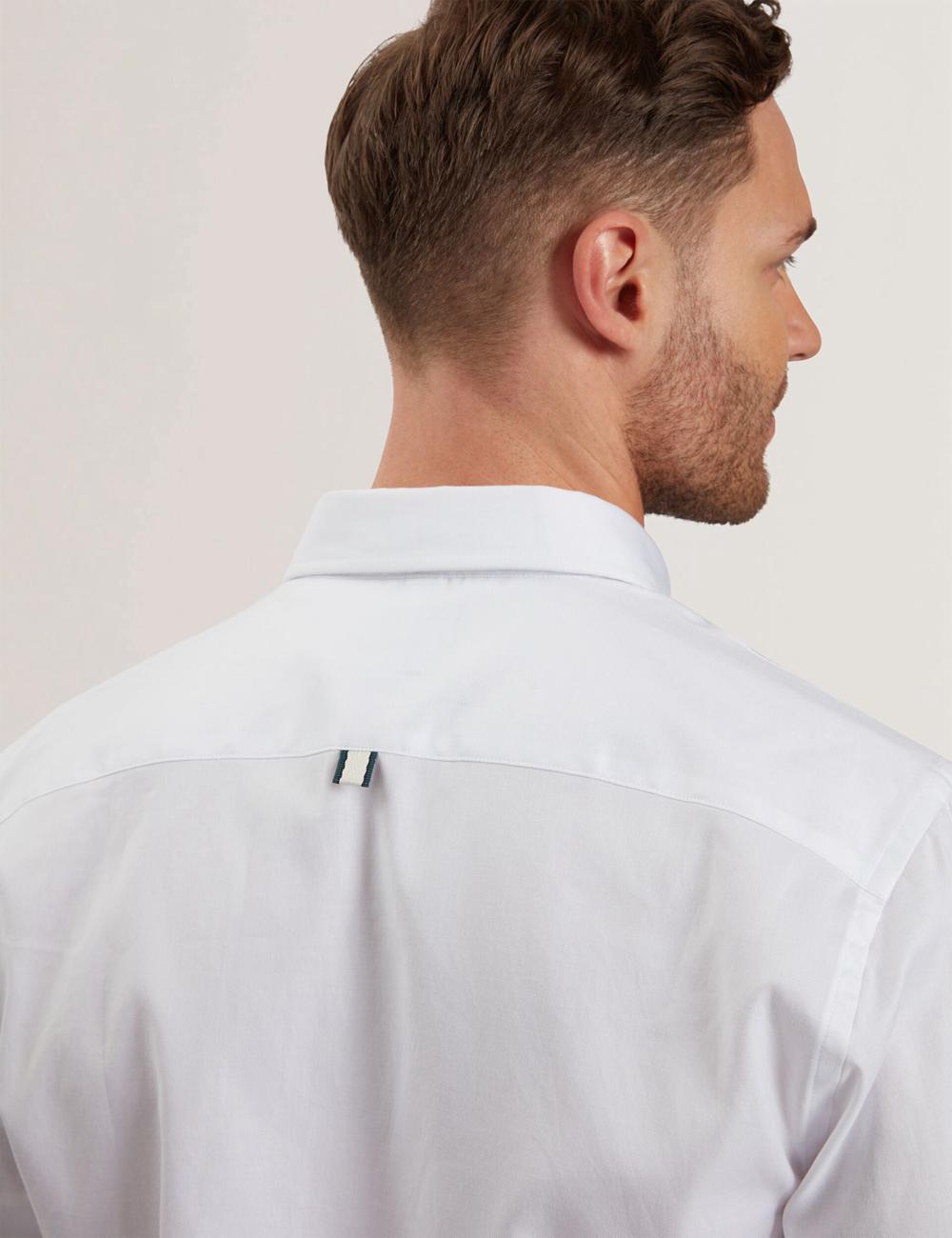 Camisas Ted Baker ALLARDO - Regular Fit Cotton Oxford Hombre Blancas | FTWH-86109