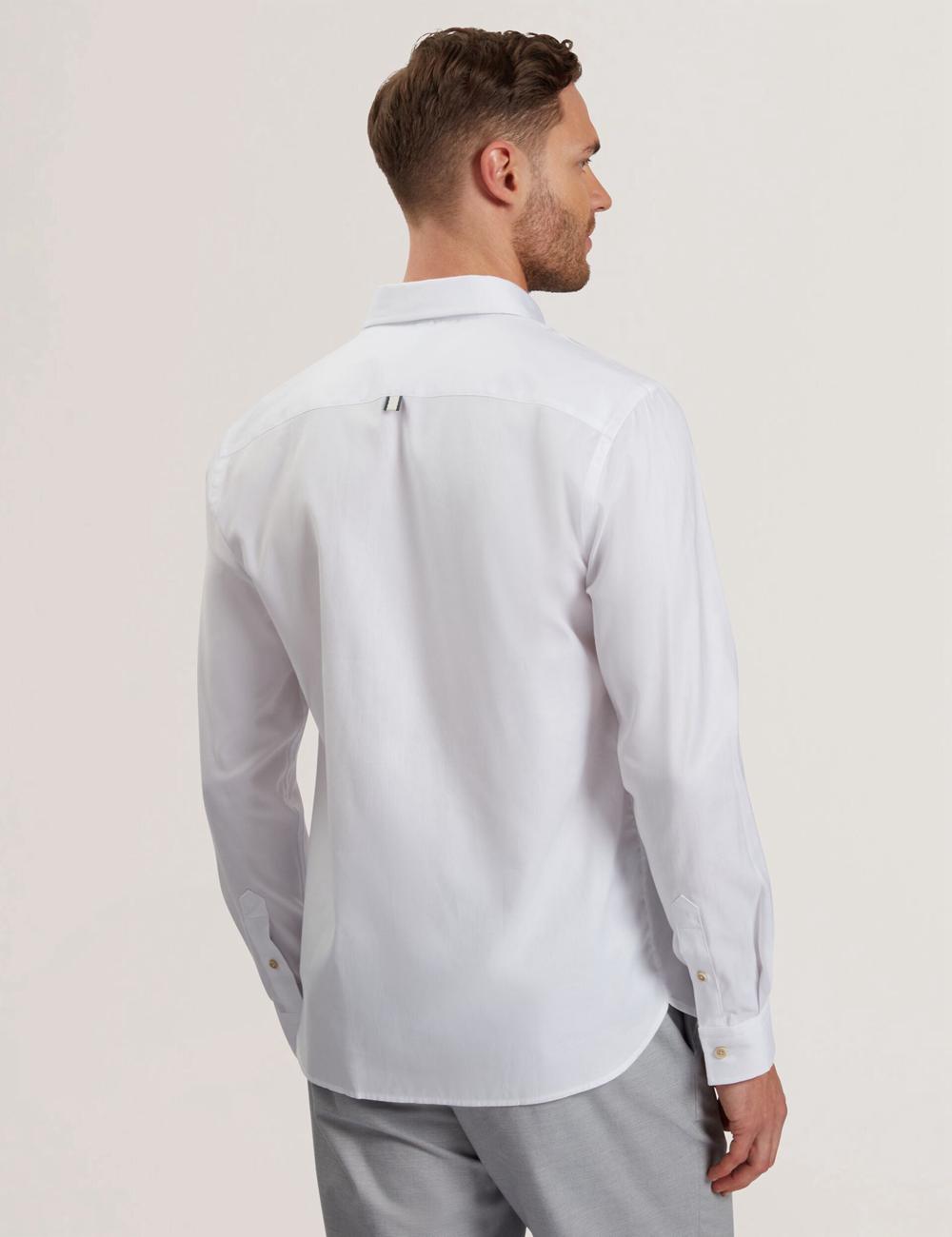 Camisas Ted Baker ALLARDO - Regular Fit Cotton Oxford Hombre Blancas | FTWH-86109