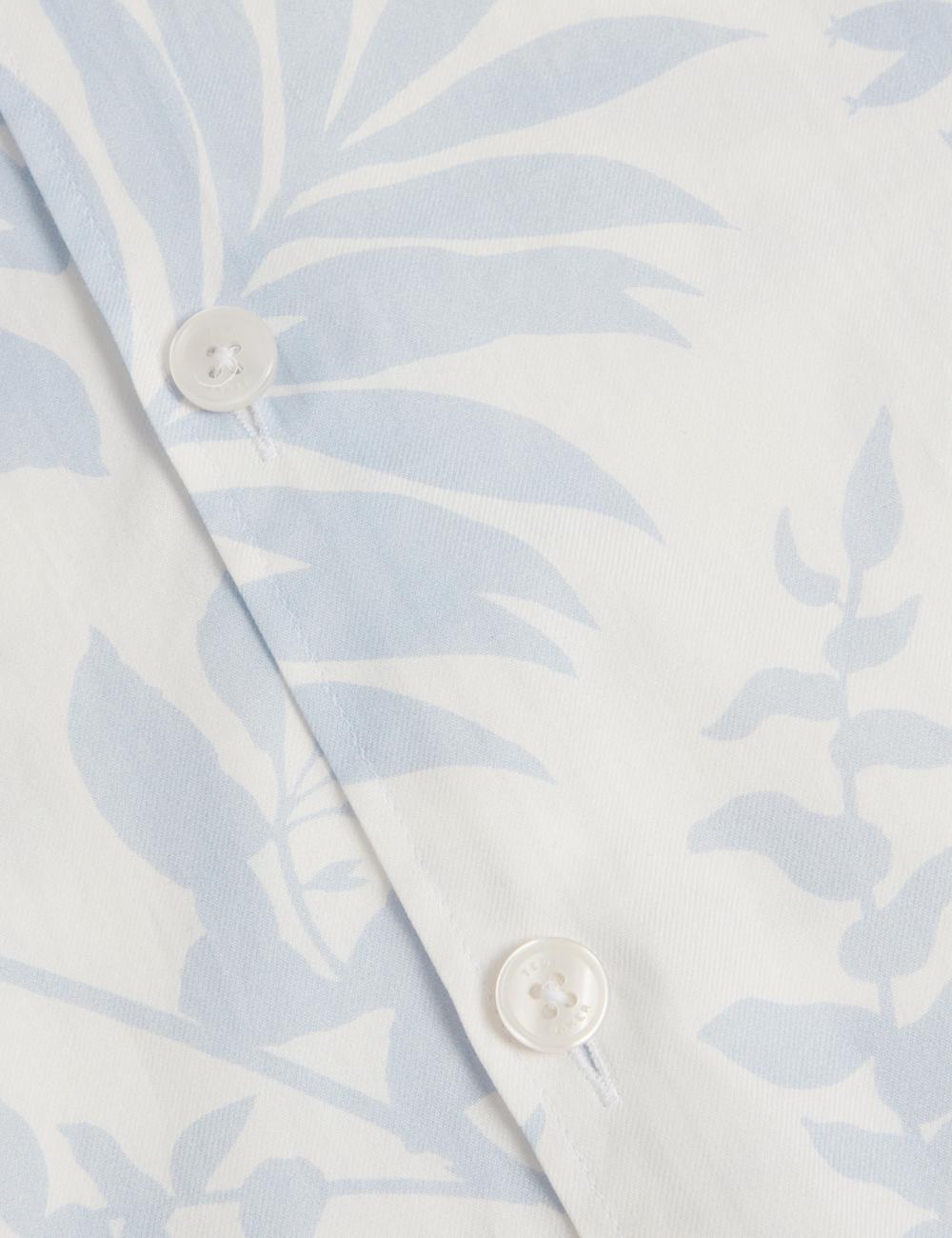 Camisas Ted Baker KITS - Short Sleeve Relaxed Floral Print Hombre Azules | JKHY-26157