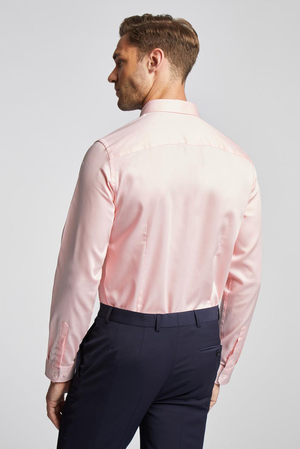 Camisas Ted Baker MAELOR - Slim Fit Sateen Cotton Hombre Rosas | KOFQ-81765