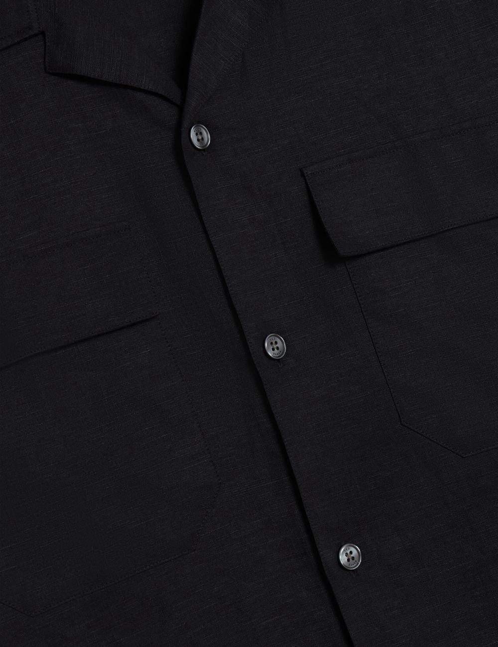 Camisas Ted Baker WHETHER - Short Sleeve Regular Fit Double Pocket Hombre Negras | DECS-09857