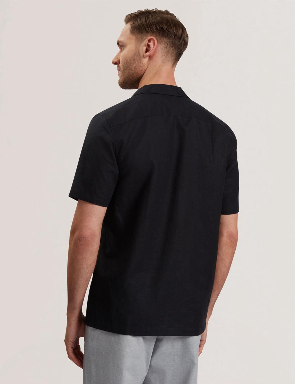 Camisas Ted Baker WHETHER - Short Sleeve Regular Fit Double Pocket Hombre Negras | DECS-09857