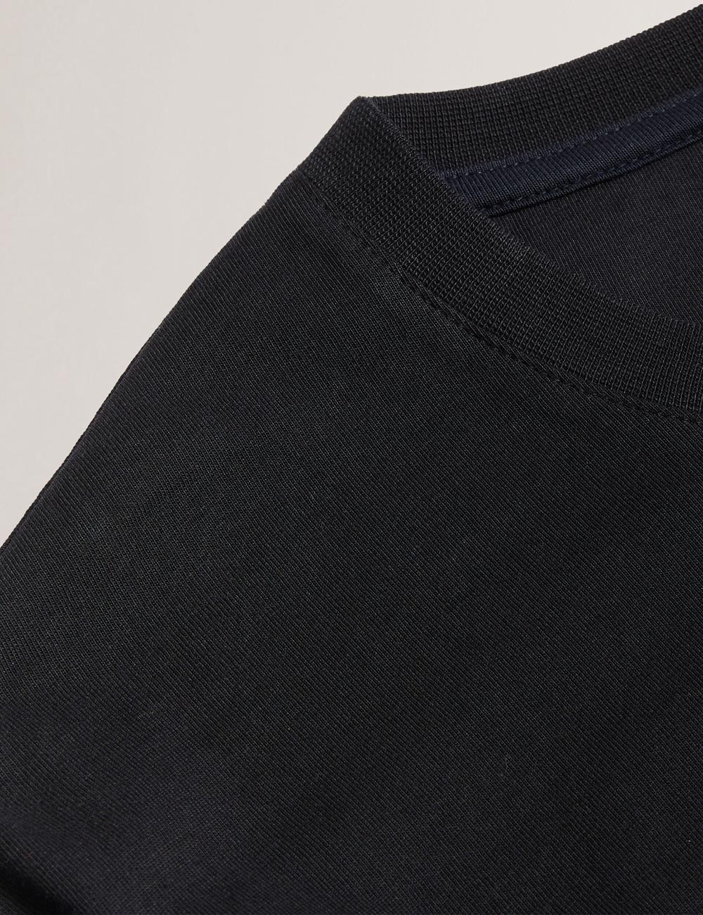 Camiseta Ted Baker BEXLI - Regular Fit Long Sleeve Cotton Hombre Negras | HNXI-08613