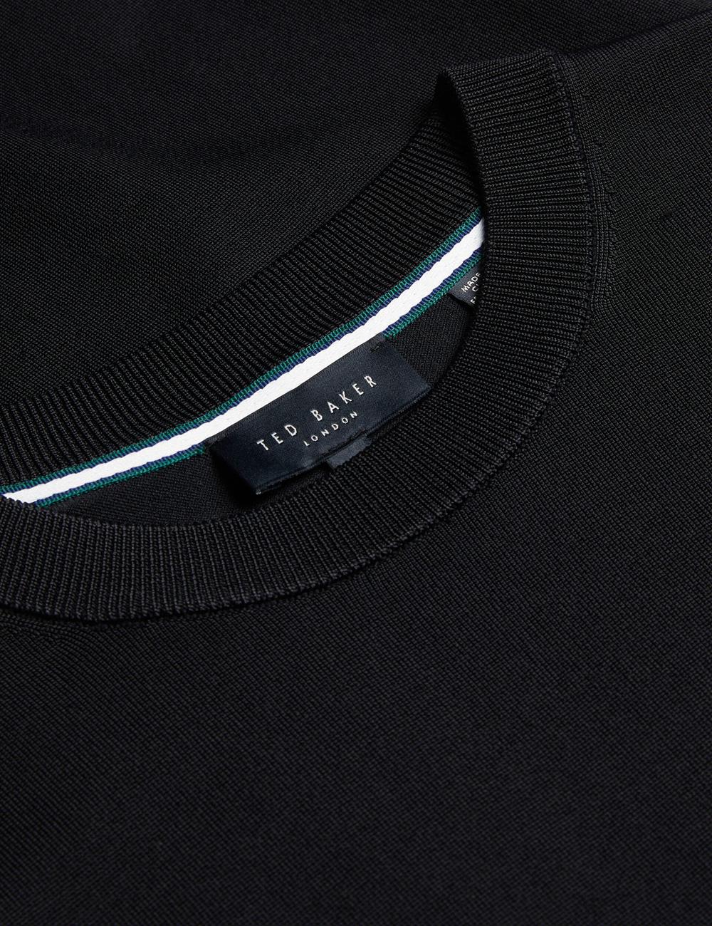 Camiseta Ted Baker REYON - Rayon Crew Neck Short Sleeve Hombre Negras | HVYD-63129