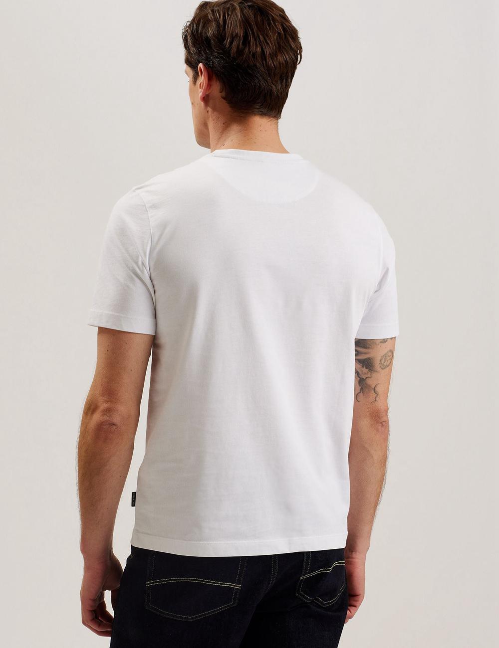 Camiseta Ted Baker TYWINN - Classic Crew Neck Cotton Hombre Blancas | AWZU-38950
