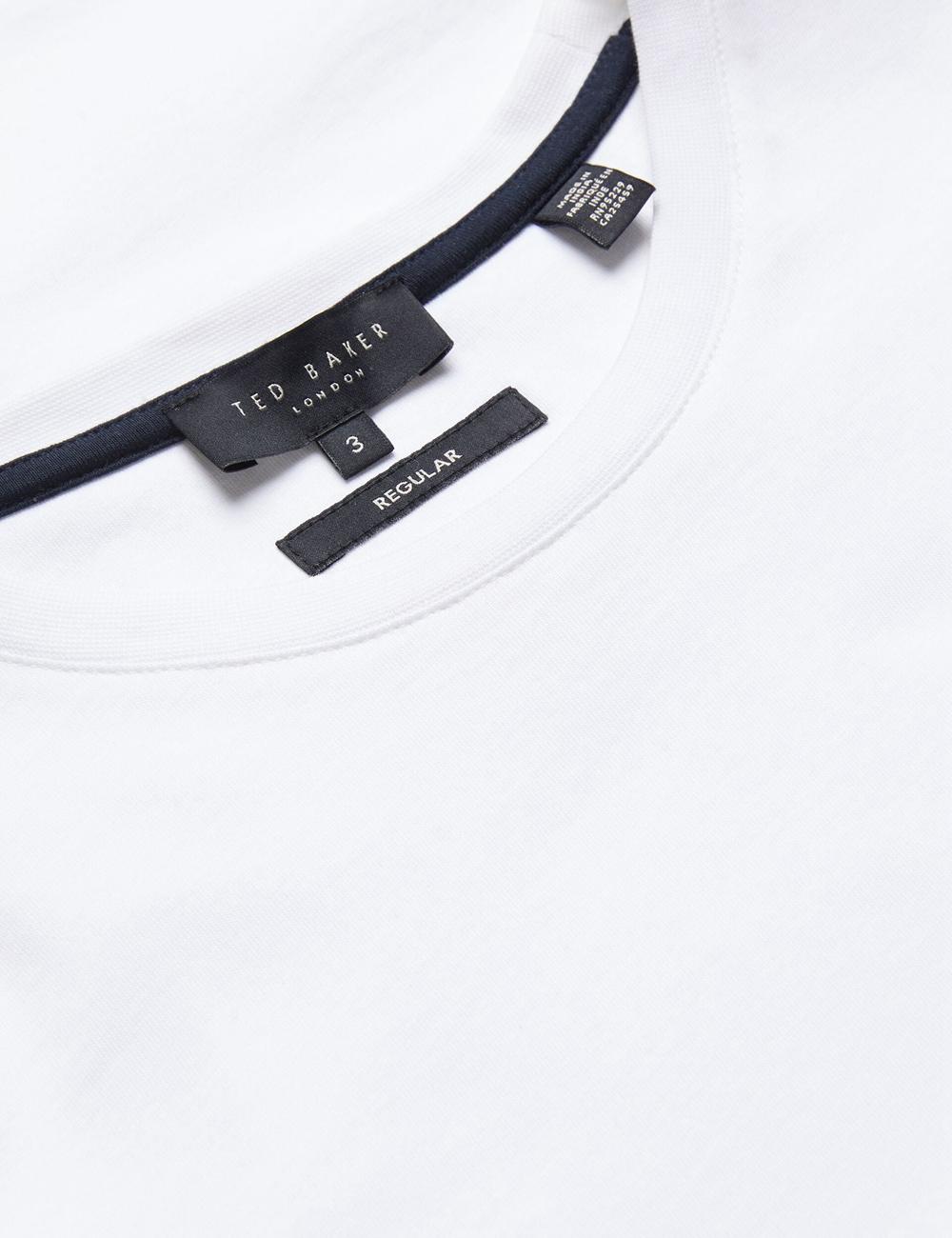 Camiseta Ted Baker TYWINN - Classic Crew Neck Cotton Hombre Blancas | AWZU-38950