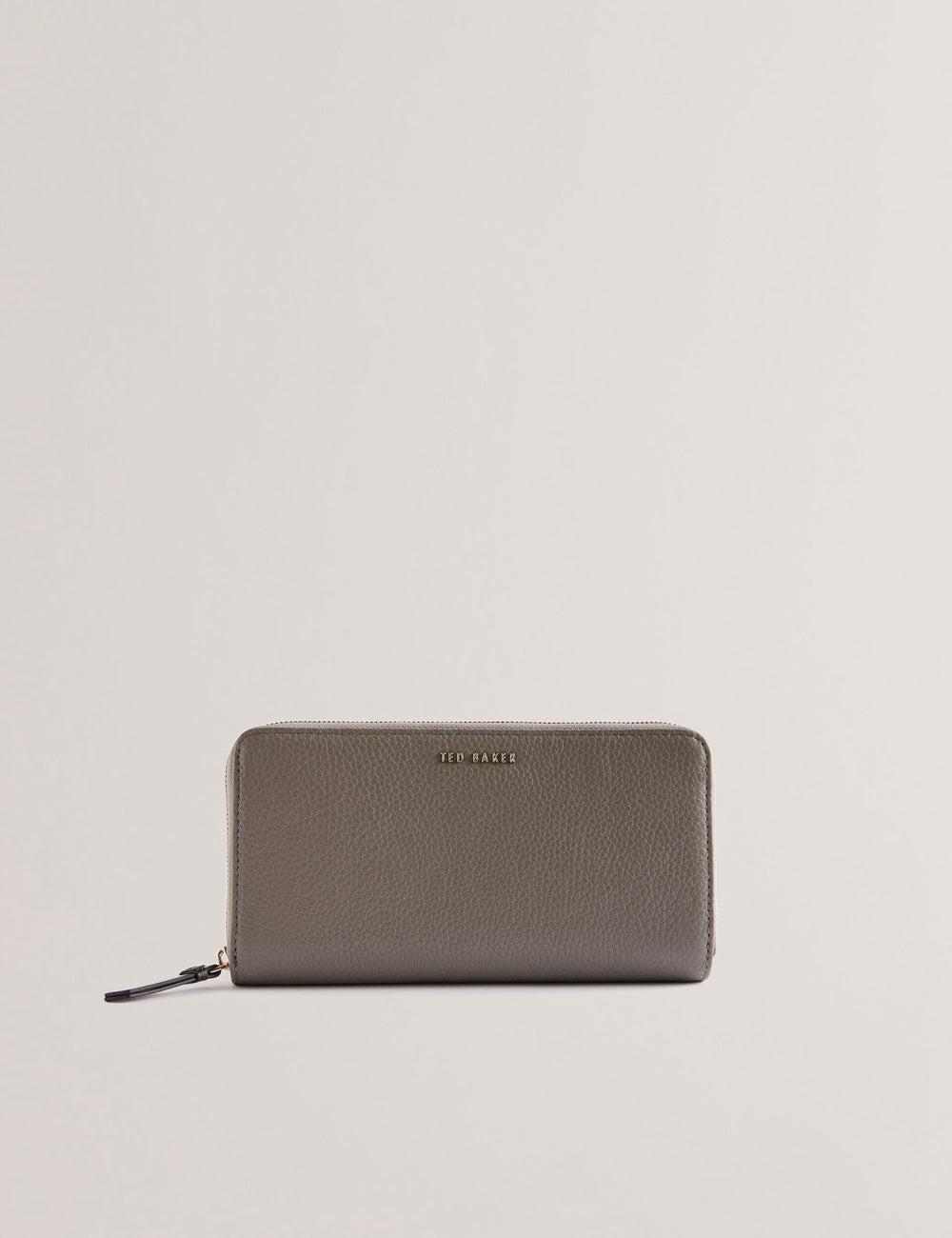Carteras Ted Baker DALIEA - Large Textured Leather Zip Around Mujer Gris | QRPE-42195