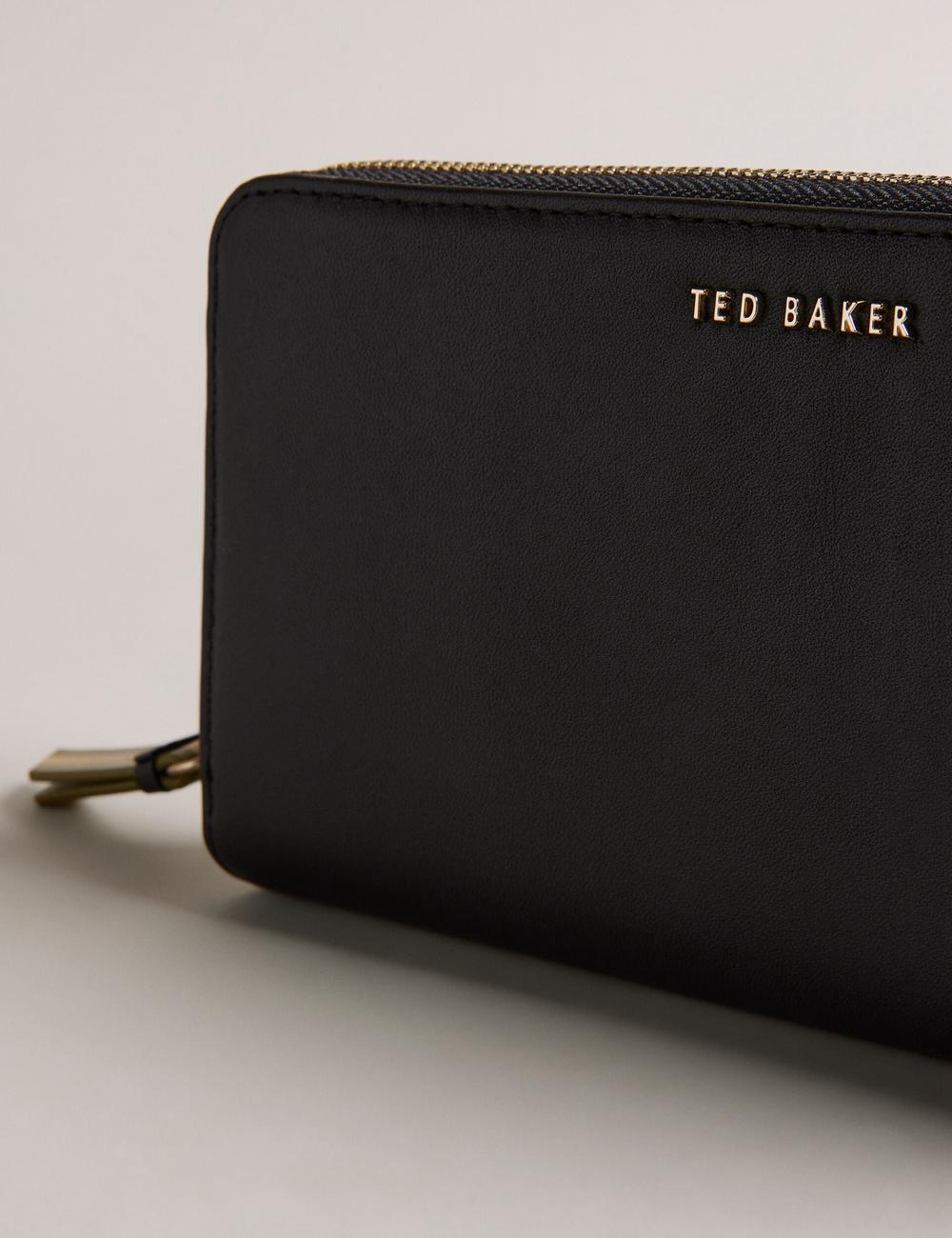 Carteras Ted Baker DARCIEA - Smooth Leather Zip Around Large Mujer Negras | BXIQ-67219