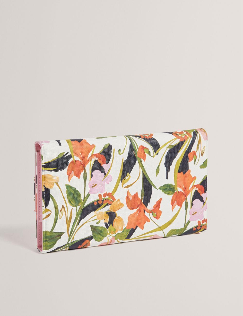 Carteras Ted Baker JACIIIE - Floral Print Faux Leather Travel Mujer Blancas | WDOB-41582