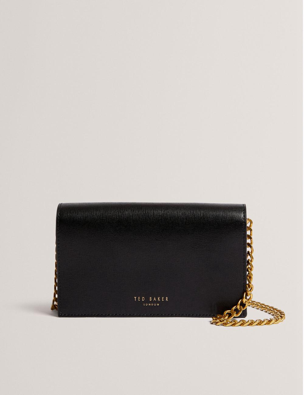 Carteras Ted Baker TABINA - Leather With Chain Crossbody Strap Mujer Negras | WUXL-37051
