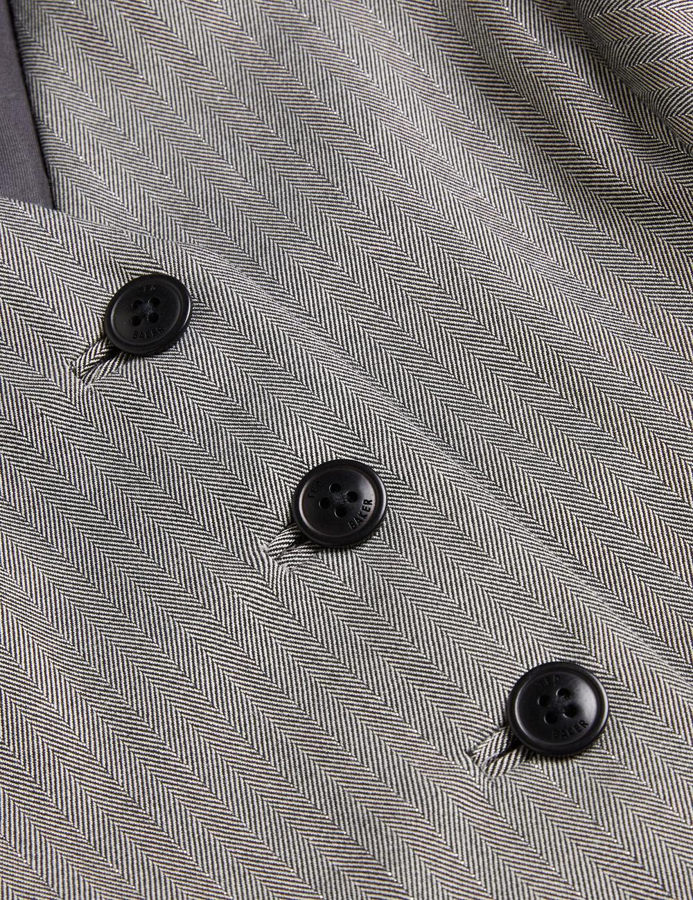 Chaleco De Traje Ted Baker KOAW - Herringbone Single Breasted Mujer Gris | BNTJ-54381