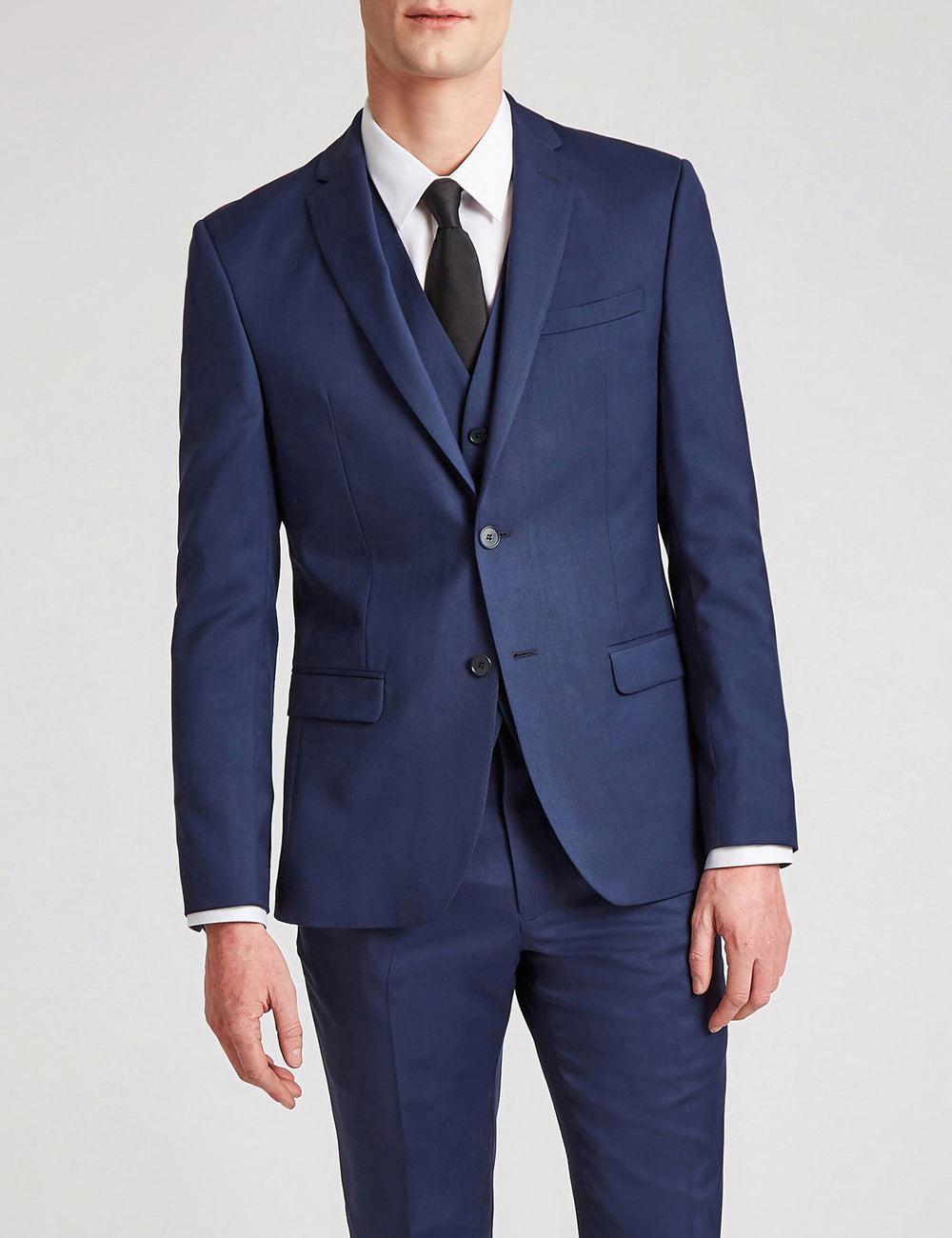 Chaquetas Ted Baker FINLAYJS - Twill Wool Slim Fit Suit Hombre Azules | GYQN-03286