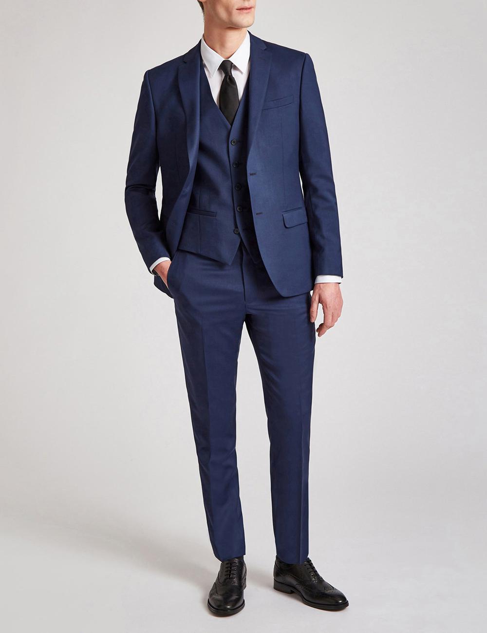 Chaquetas Ted Baker FINLAYJS - Twill Wool Slim Fit Suit Hombre Azules | GYQN-03286