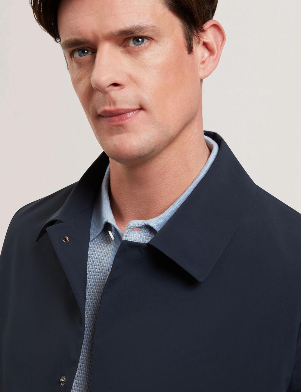 Chaquetas Ted Baker HUMMELS - Lightweight Short City Mac Hombre Azul Marino | FTIP-91835